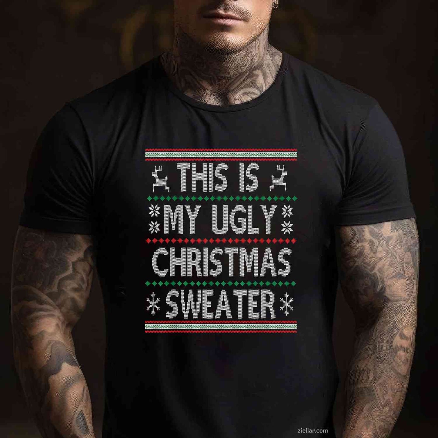 It'S Too Hot For Ugly Christmas Sweaters Coonhound Dog T-Shirt_ Funny Dog Lover Holiday Tee
