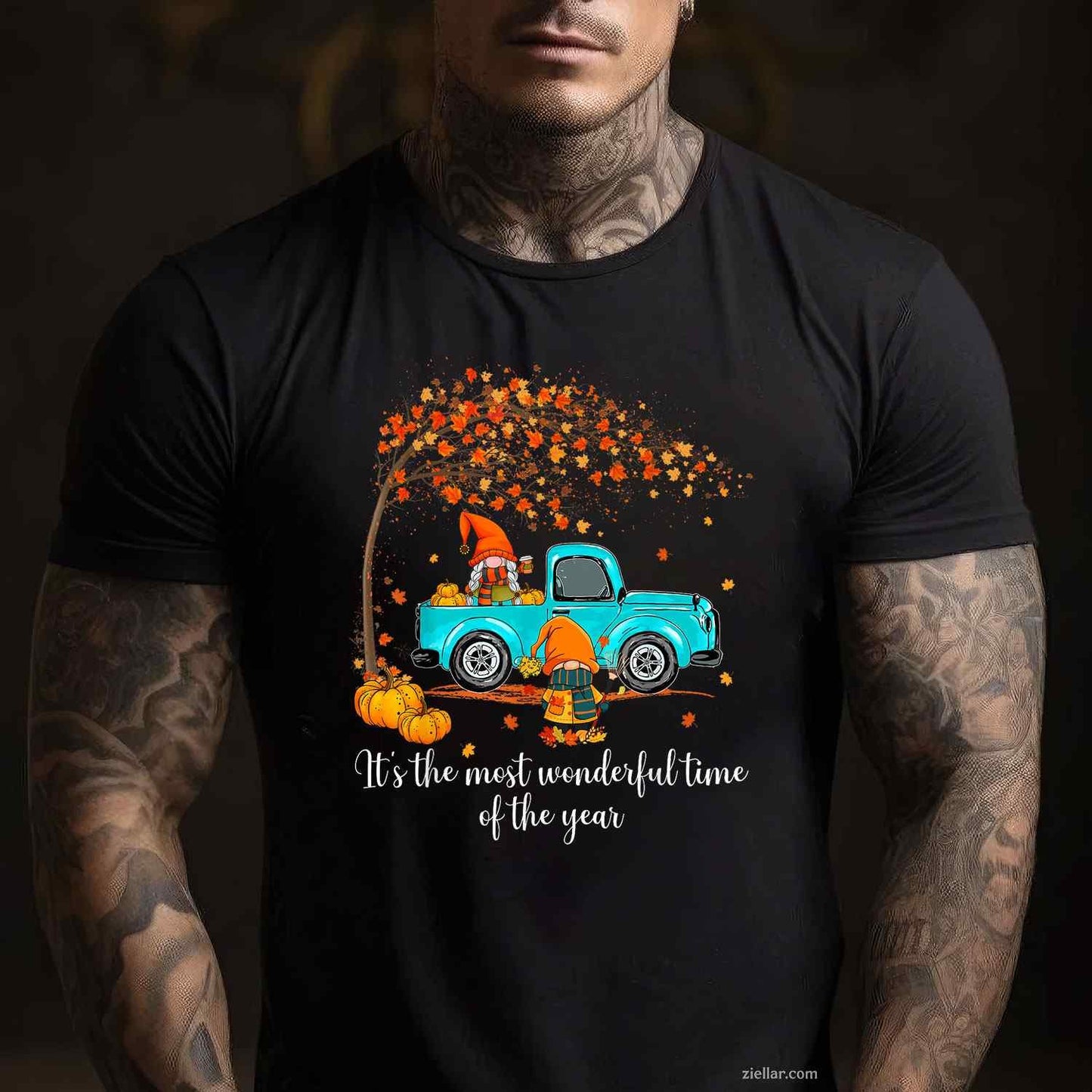 It's The Most Wonderful Time Of The Year Gnomes Autumn Fall Tee, Gnome T-Shirt for Men Women Adults Unisex, Aesthetic Streetwear Top, Soft Cotton Premium Print