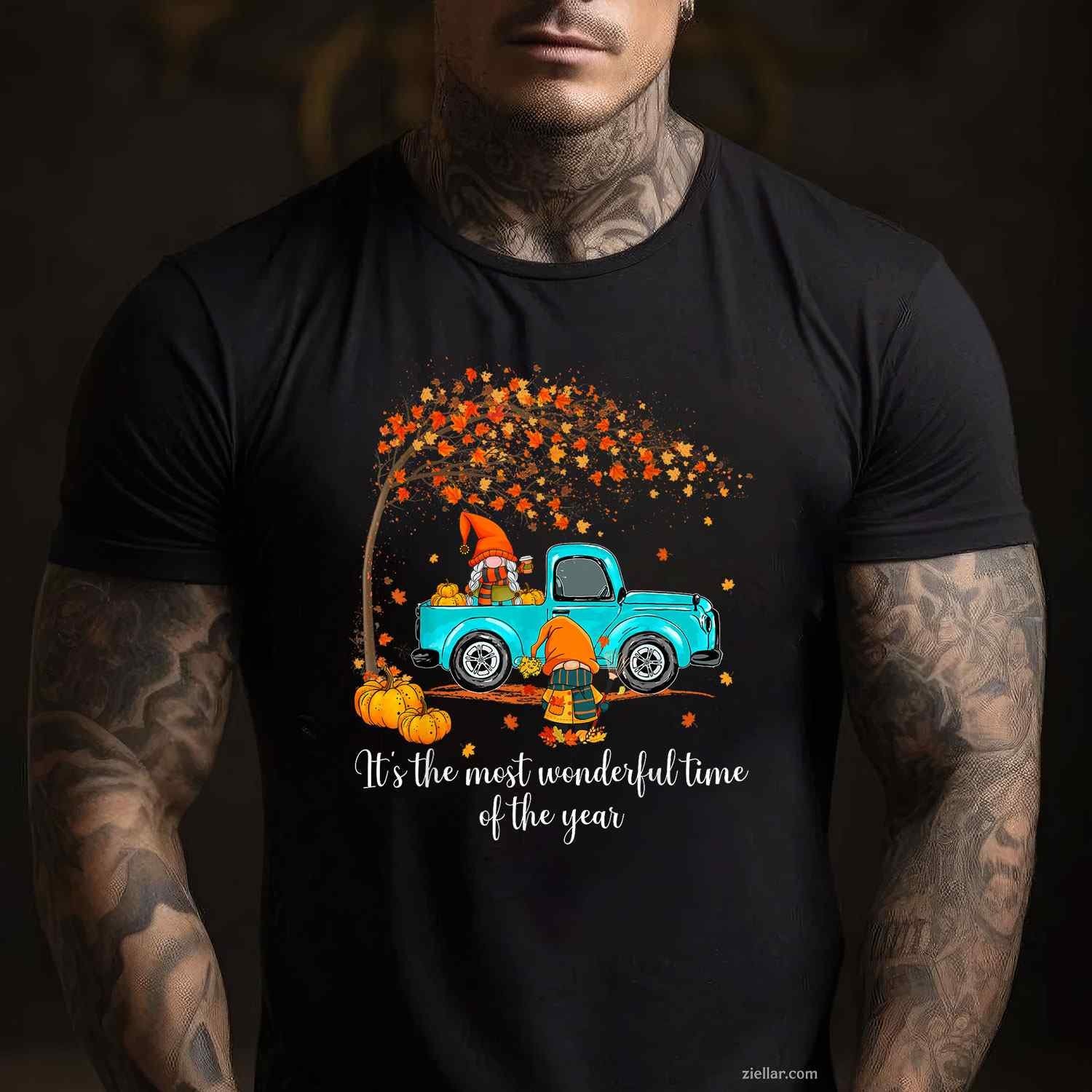 It's The Most Wonderful Time Of The Year Gnomes Autumn Fall Tee, Gnome T-Shirt for Men Women Adults Unisex, Aesthetic Streetwear Top, Soft Cotton Premium Print