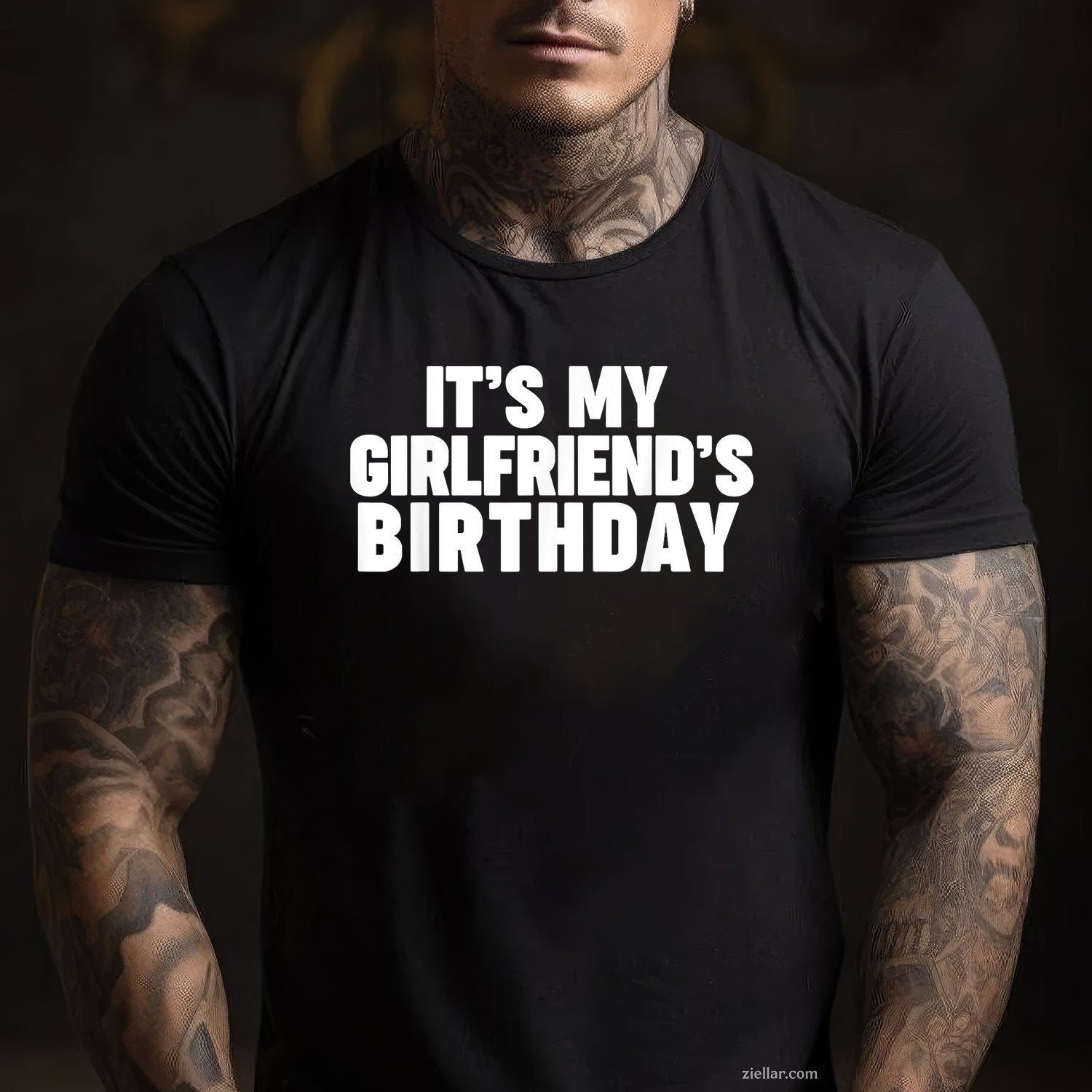 It's my girlfriend's birthday Tee and T-Shirt, Funny Relationship Gift T-Shirt for Couples and Adults