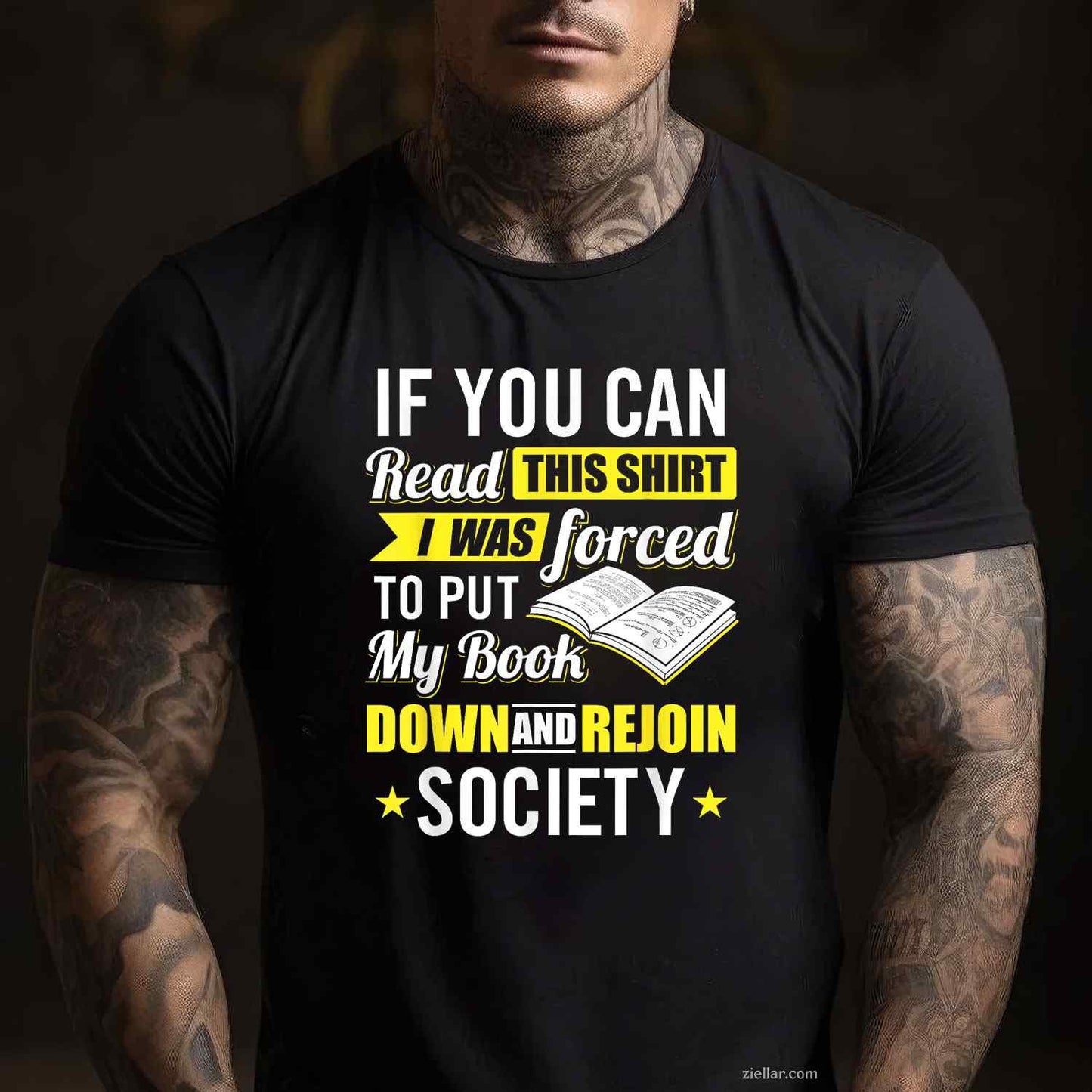 I was Forced to Put my Book down - Book Lover Reading T-Shirt