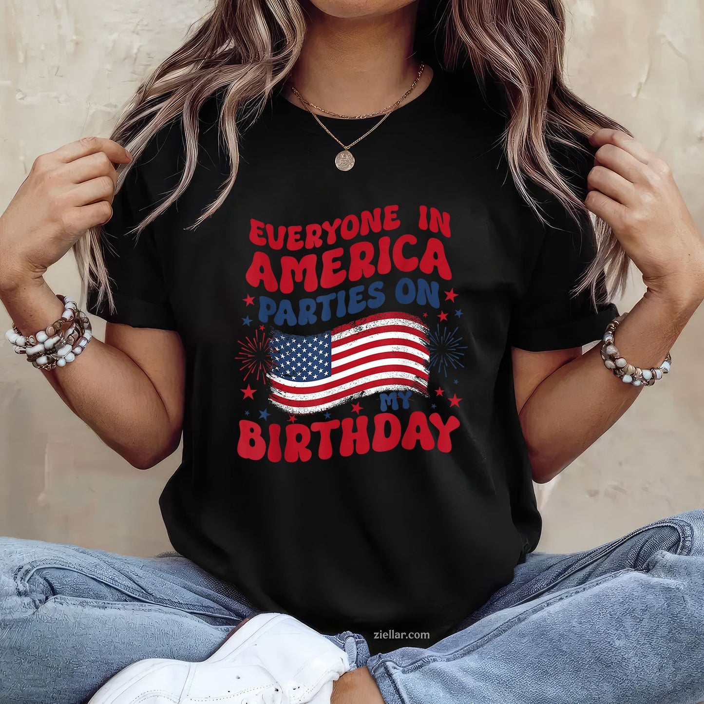 July 4th Birthday TShirt Patriotic USA Independence
