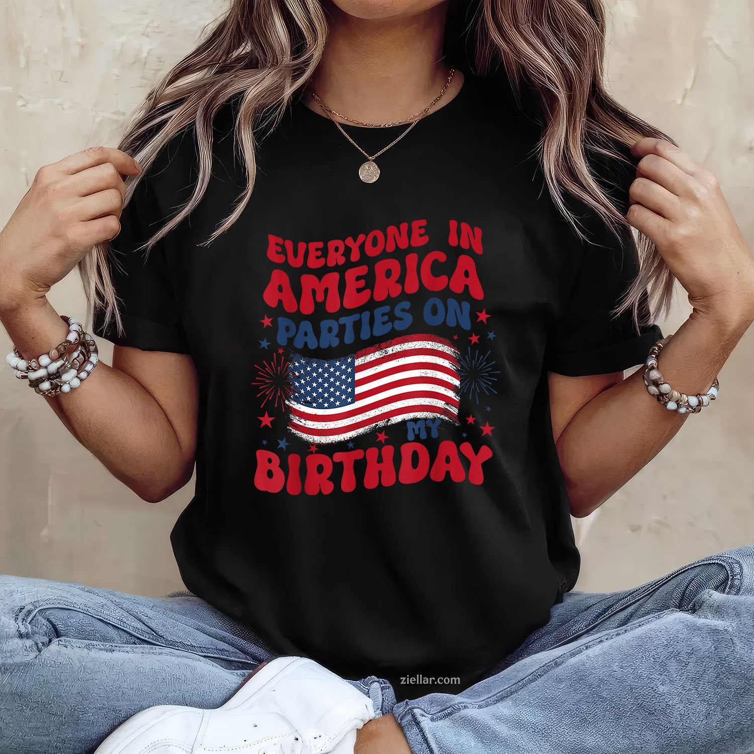 July 4th Birthday TShirt Patriotic USA Independence