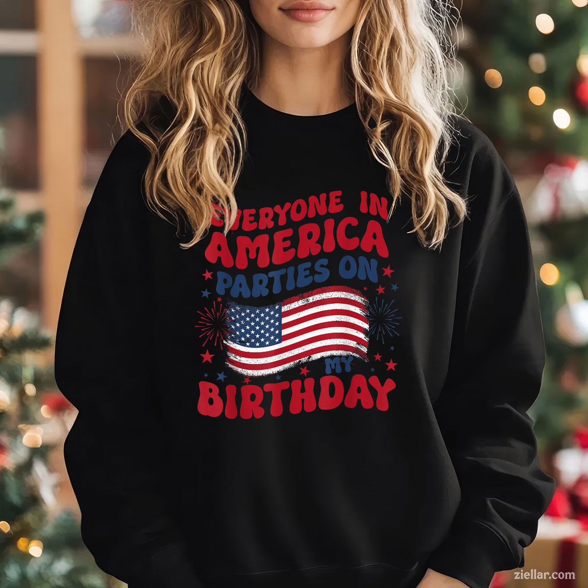 July 4th Birthday Sweatshirt, Patriotic USA Independence Day Gift