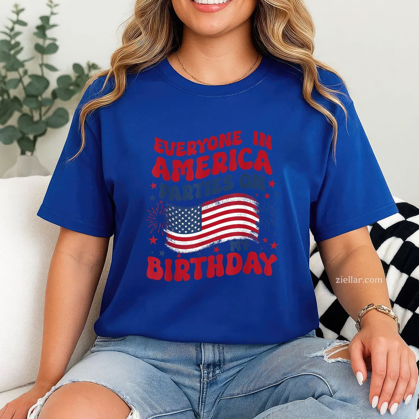 July 4th Birthday TShirt Patriotic USA Independence