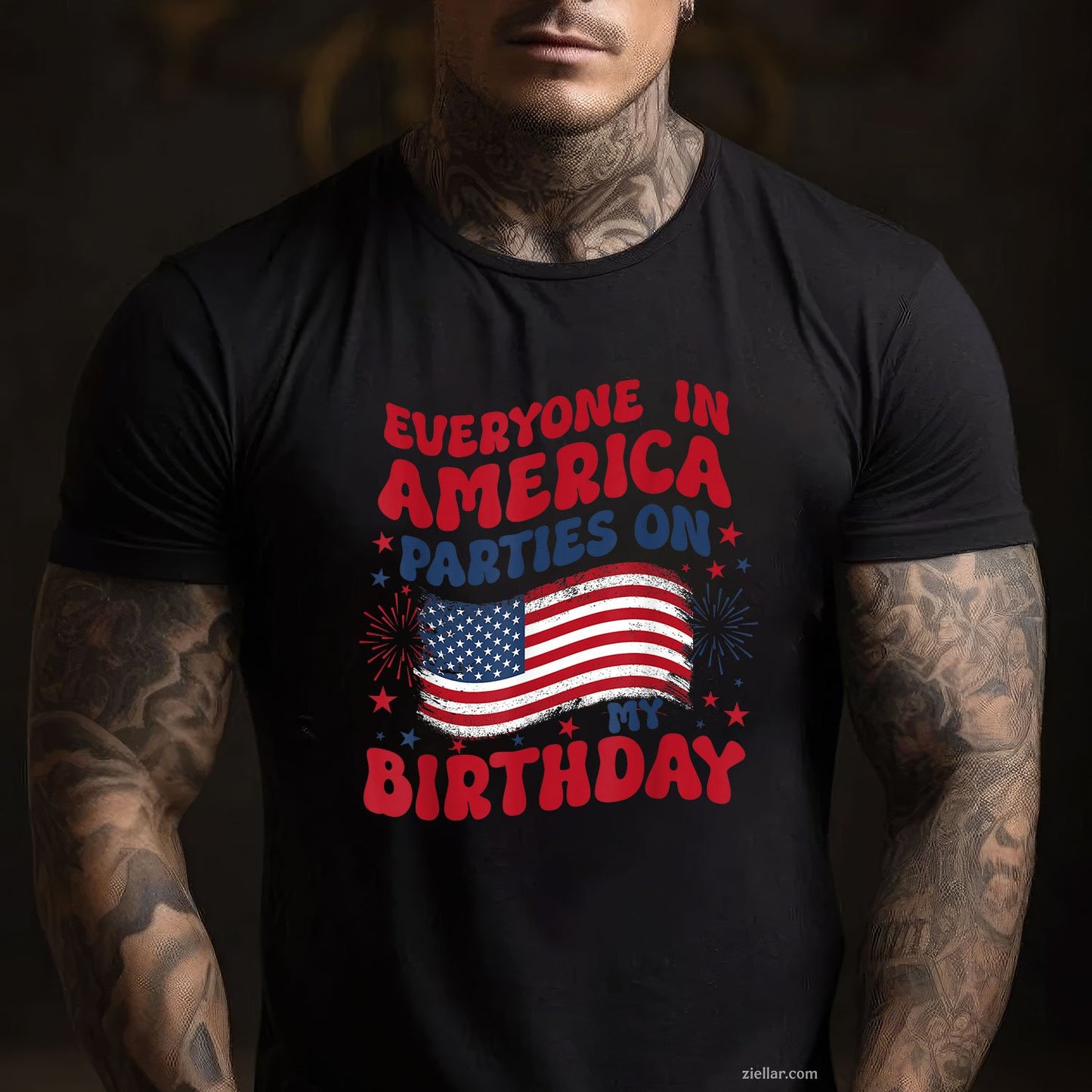 July 4th Birthday TShirt Patriotic USA Independence