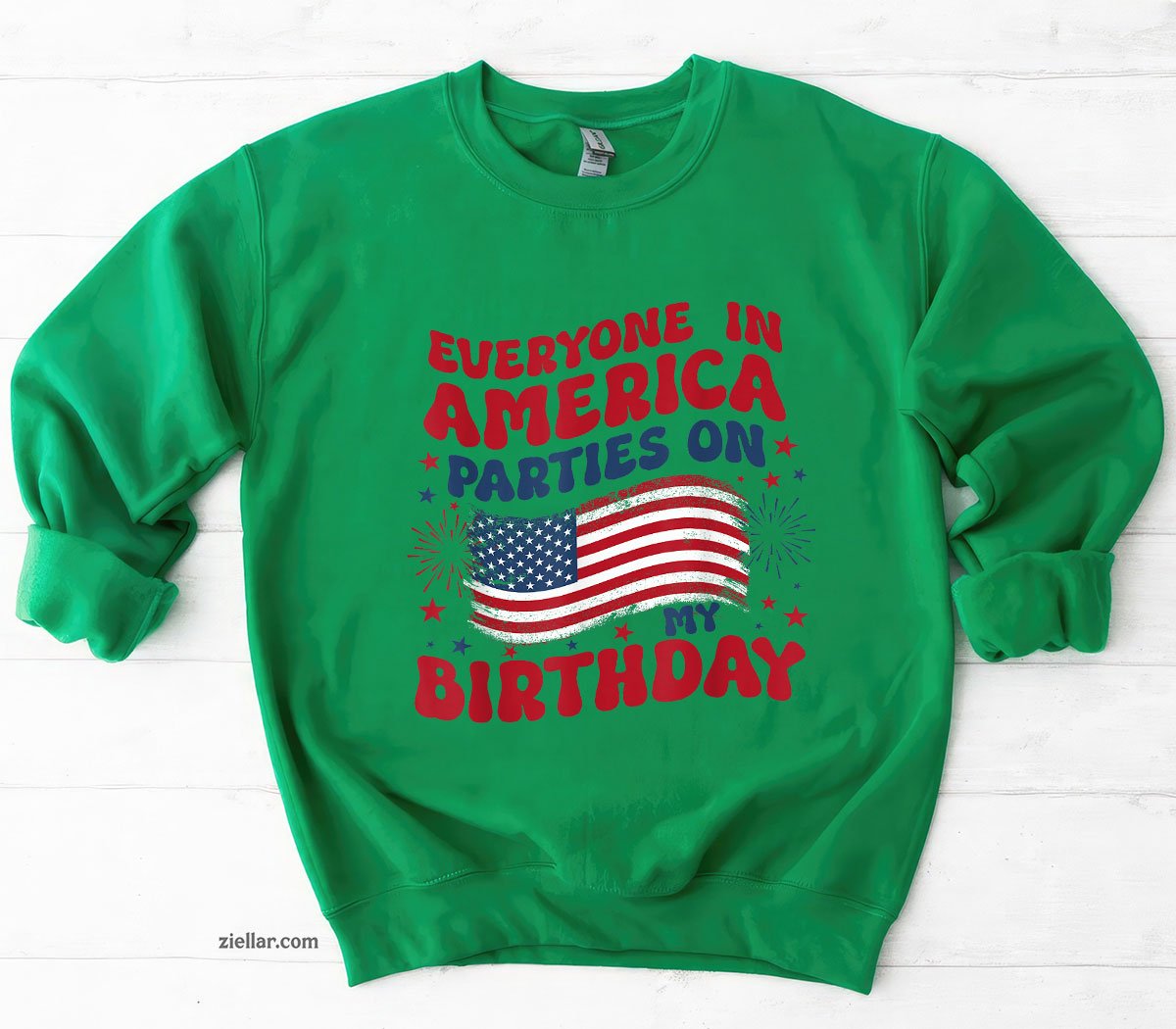 July 4th Birthday Sweatshirt, Patriotic USA Independence Day Gift