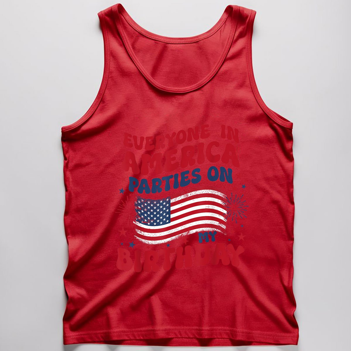 July 4th Birthday Tank Top Shirt, Patriotic USA Independence Day Gift