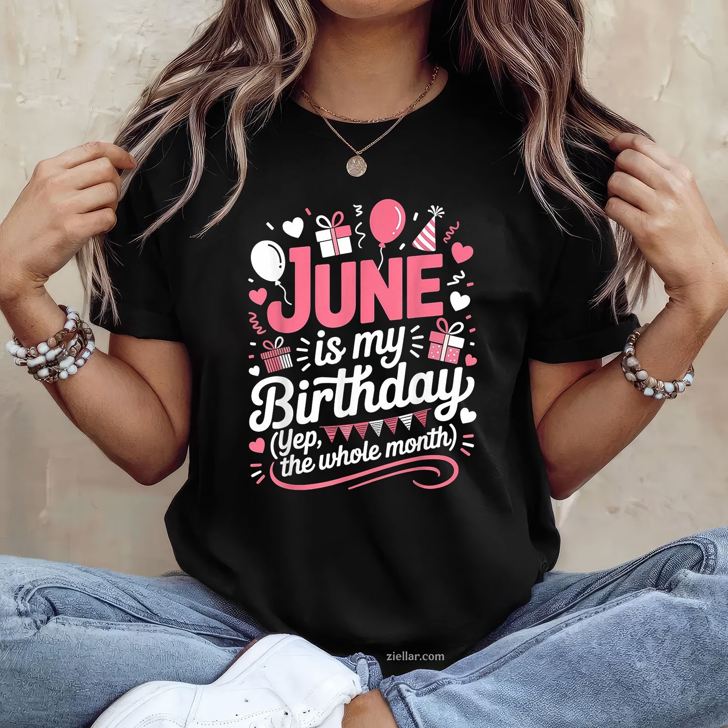June Is My Birthday Month Funny Party Queen Design Tee