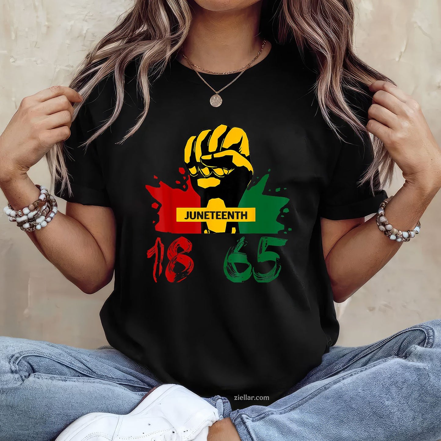 Juneteenth 18 65 African American Power Tee TShirt Gift For
