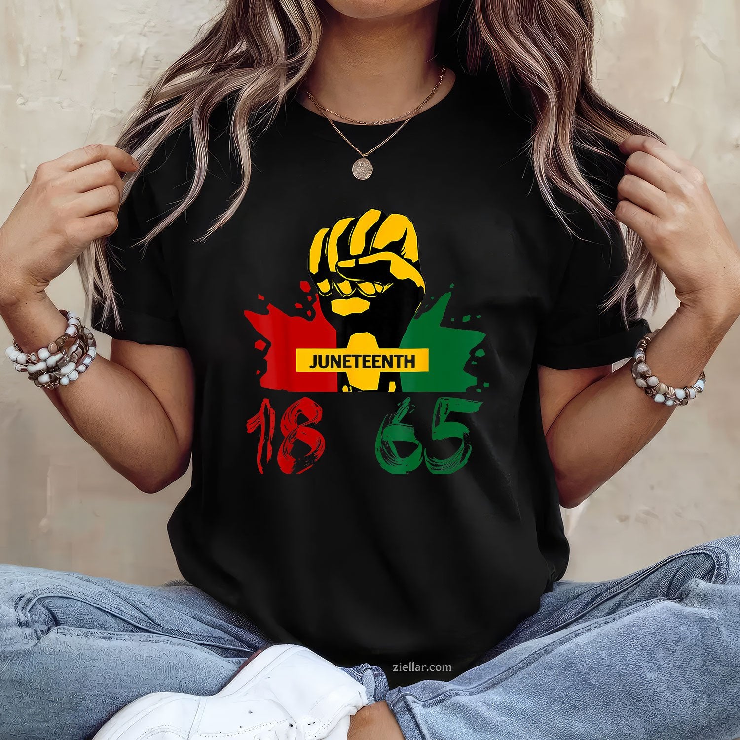 Juneteenth 18 65 African American Power Tee TShirt Gift For