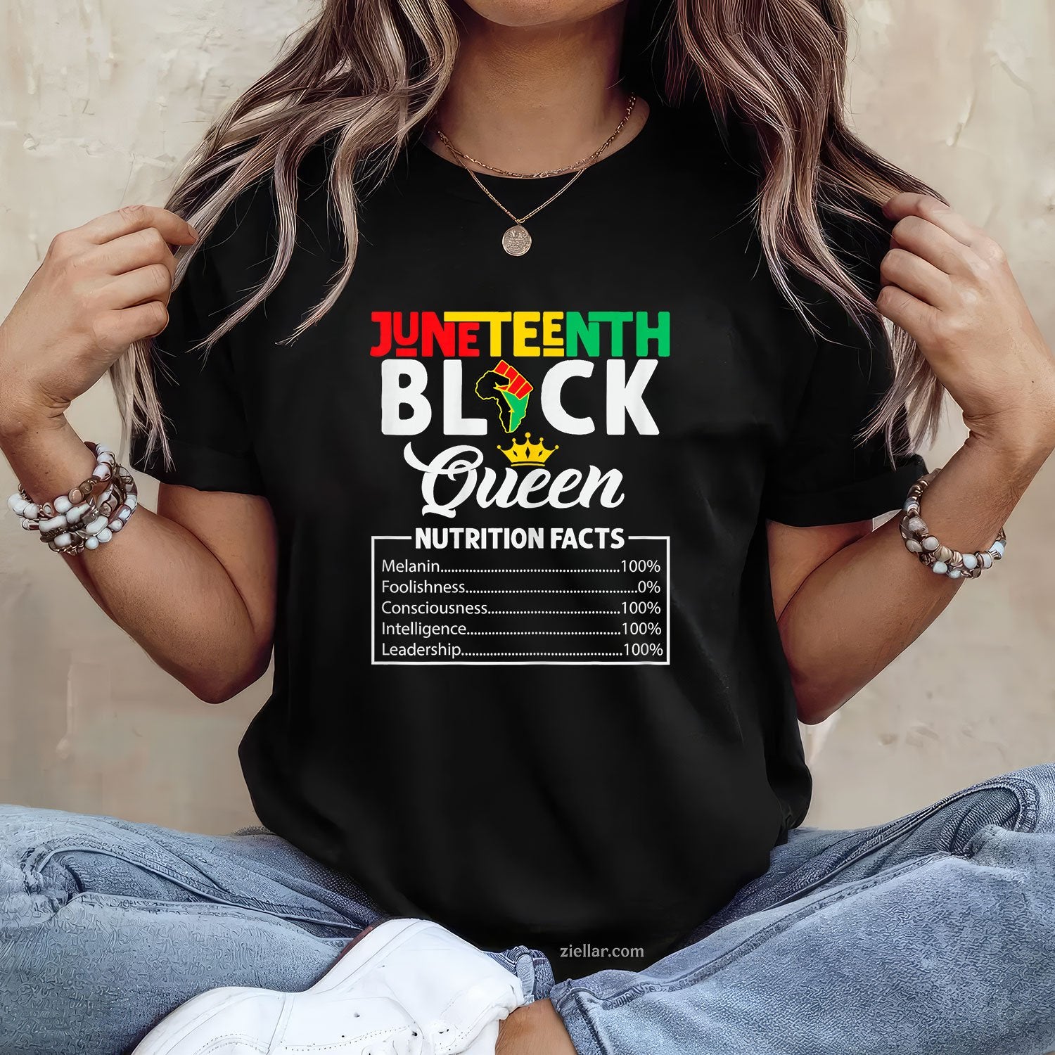 Juneteenth Womens Black Queen