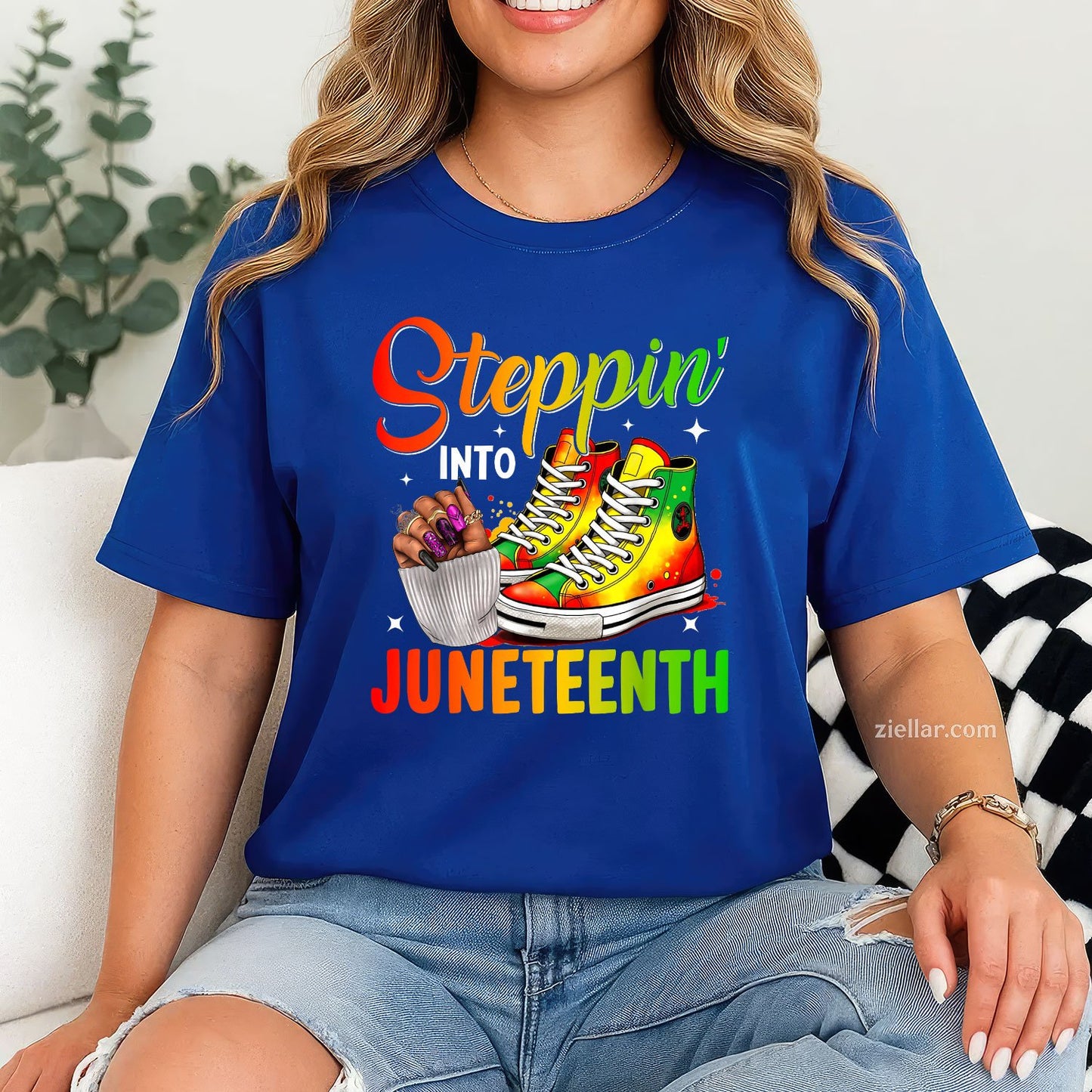 Juneteenth Shirts Women Stepping Into