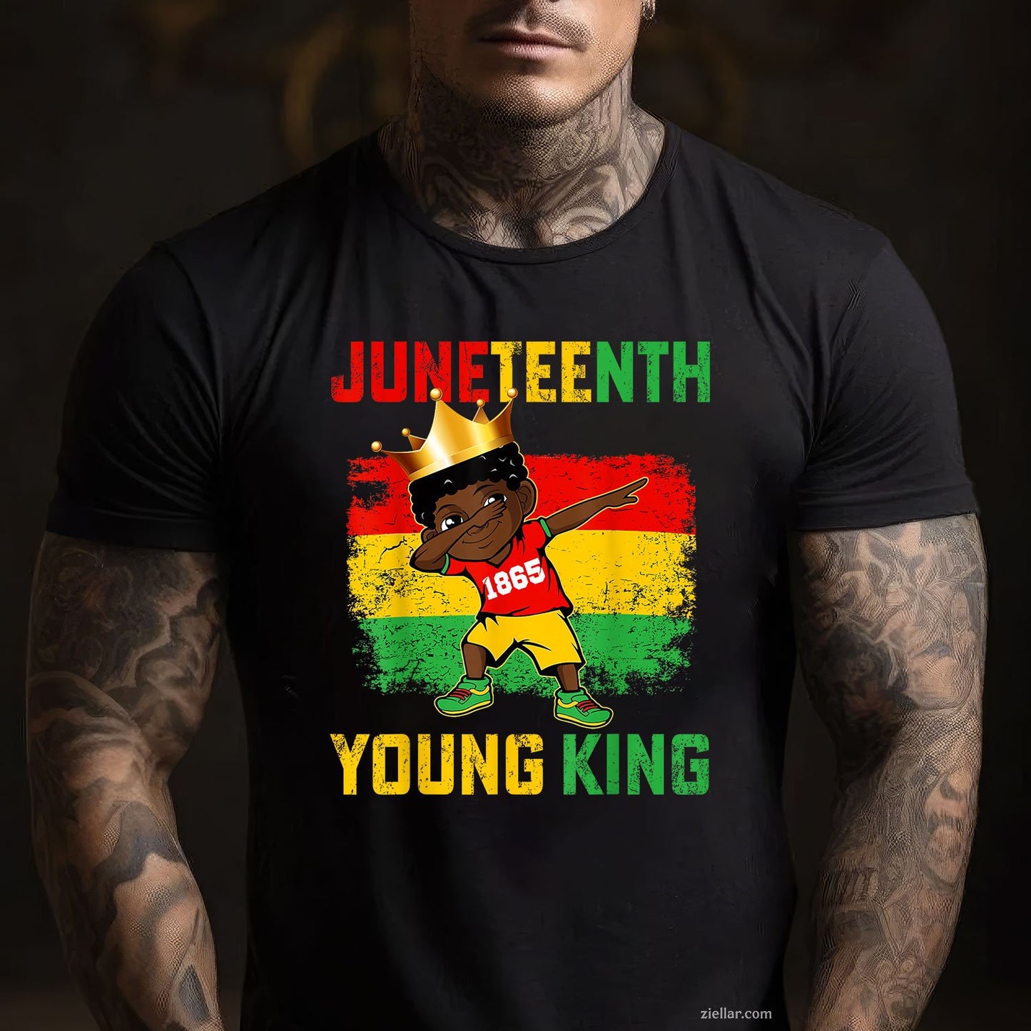 Juneteenth King Celebrating 1865 Black Tee TShirt