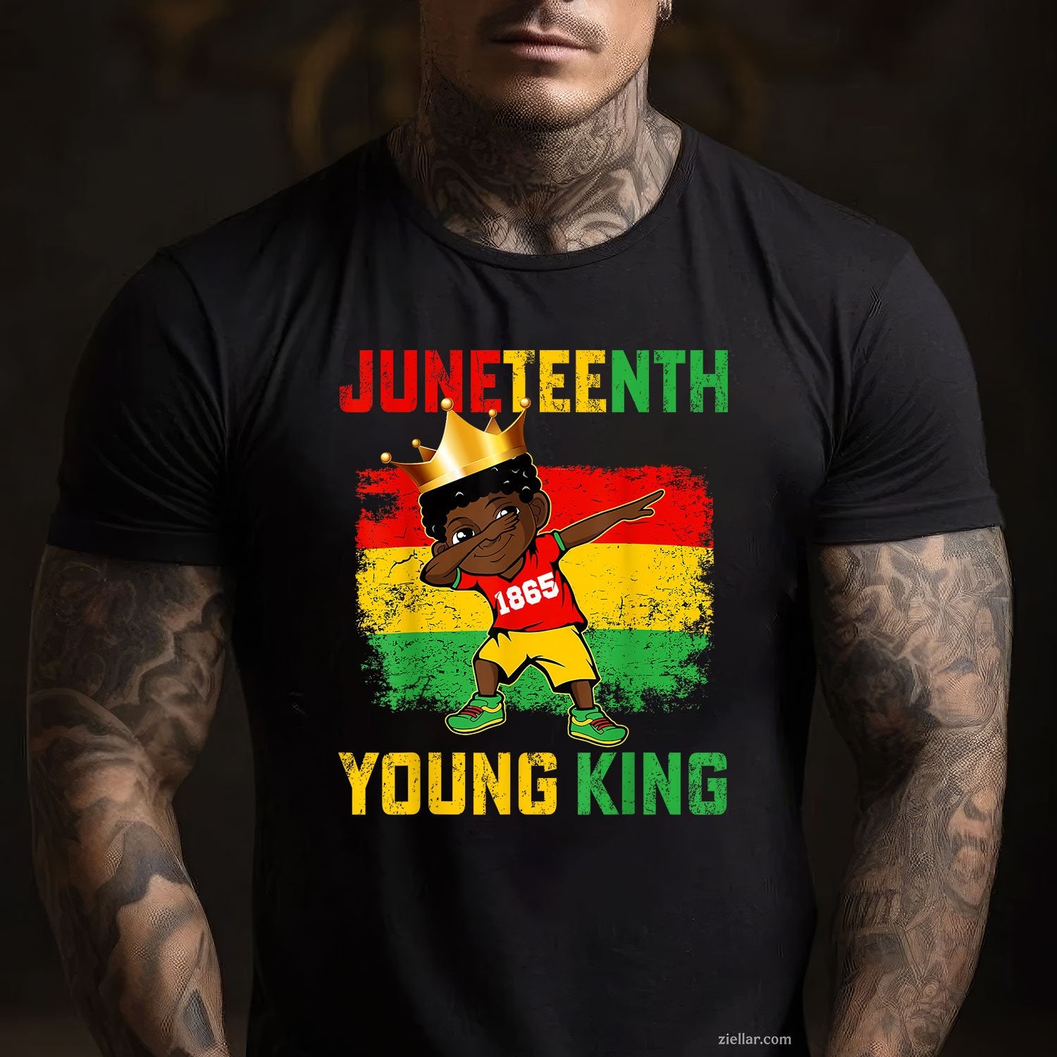Juneteenth King Celebrating 1865 Black Tee TShirt