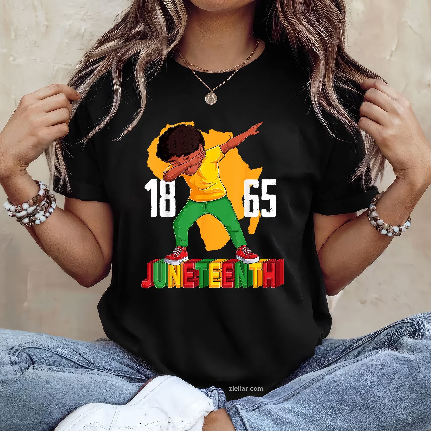 Juneteenth Dabbing Boy Men Black
