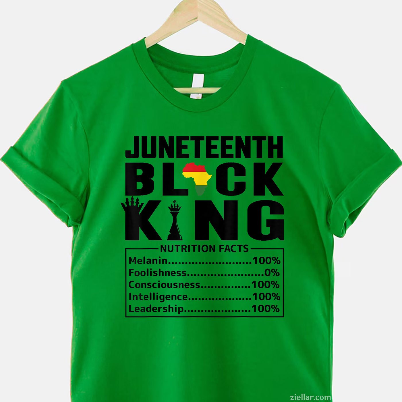 Juneteenth Nutritional Facts King Black