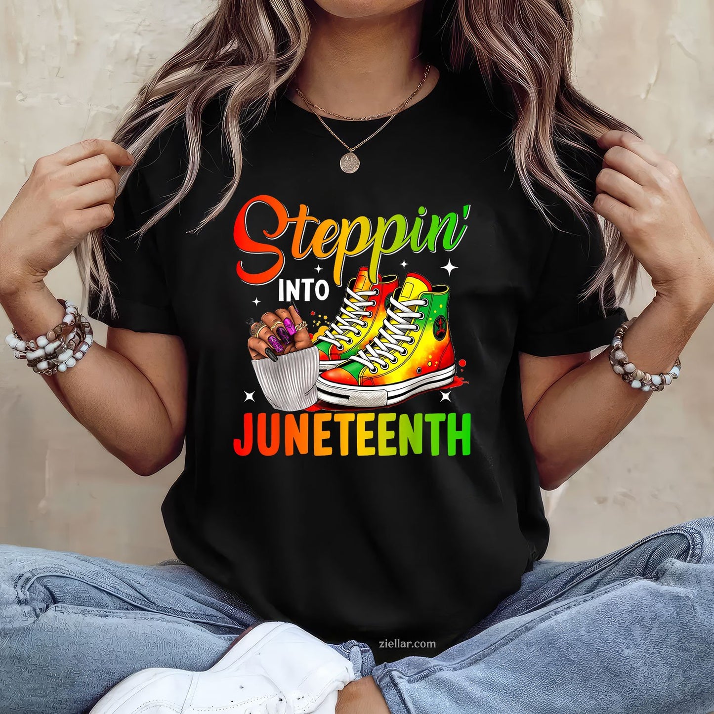 Juneteenth Shirts Women Stepping Into