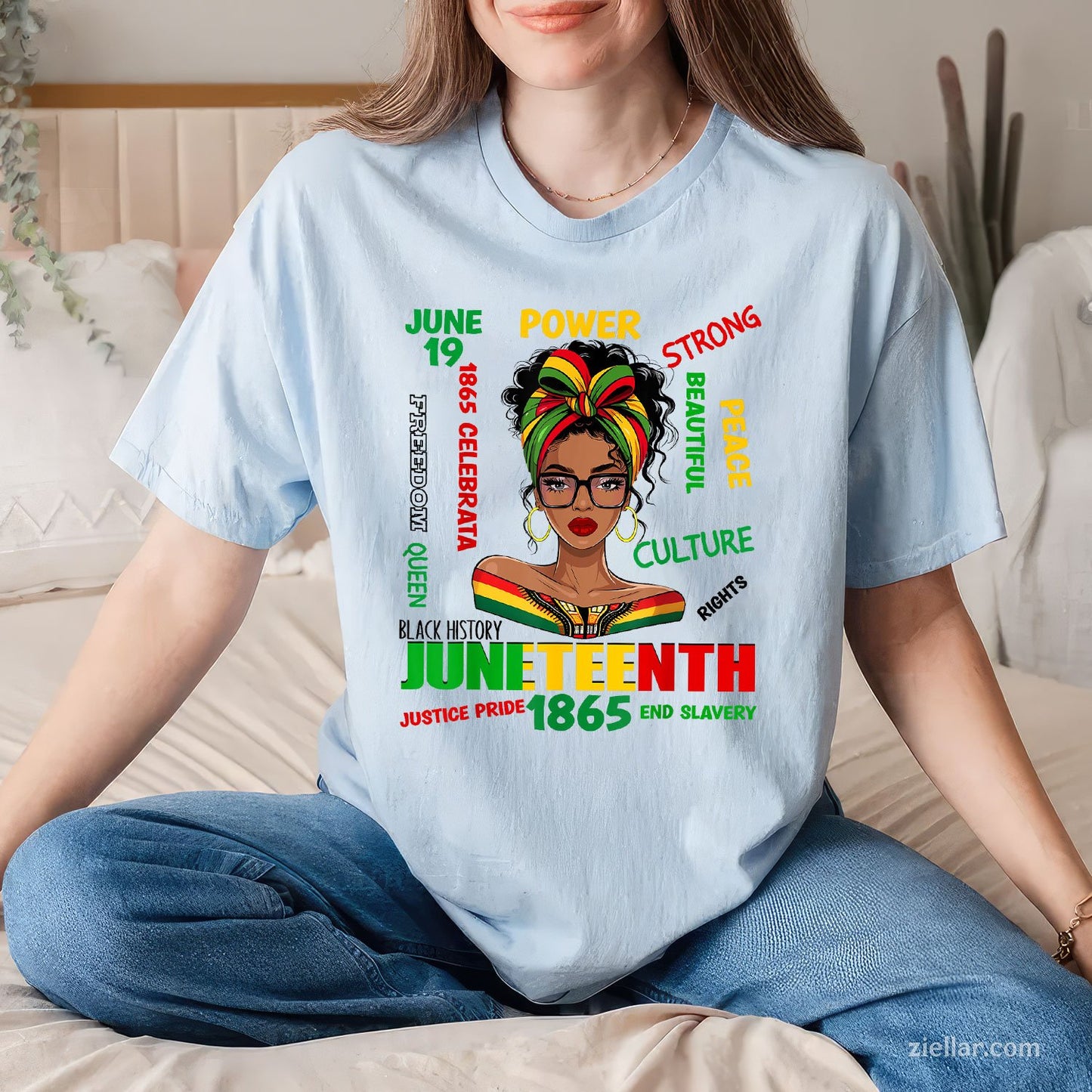 Juneteenth Women Girls Funny 1865 African American Black TShirt
