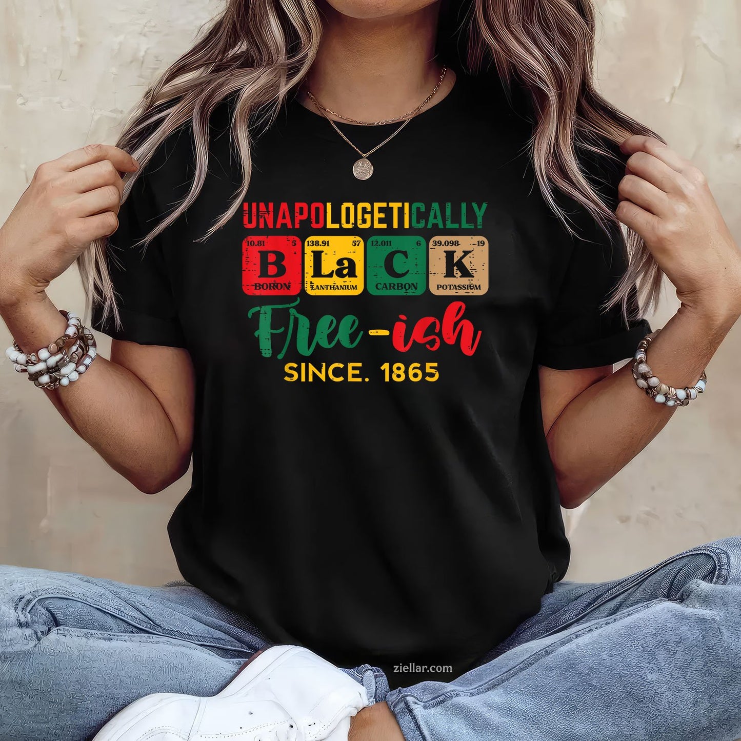 Juneteenth Unapologetically Black Periodic Women Men Tee TShirt