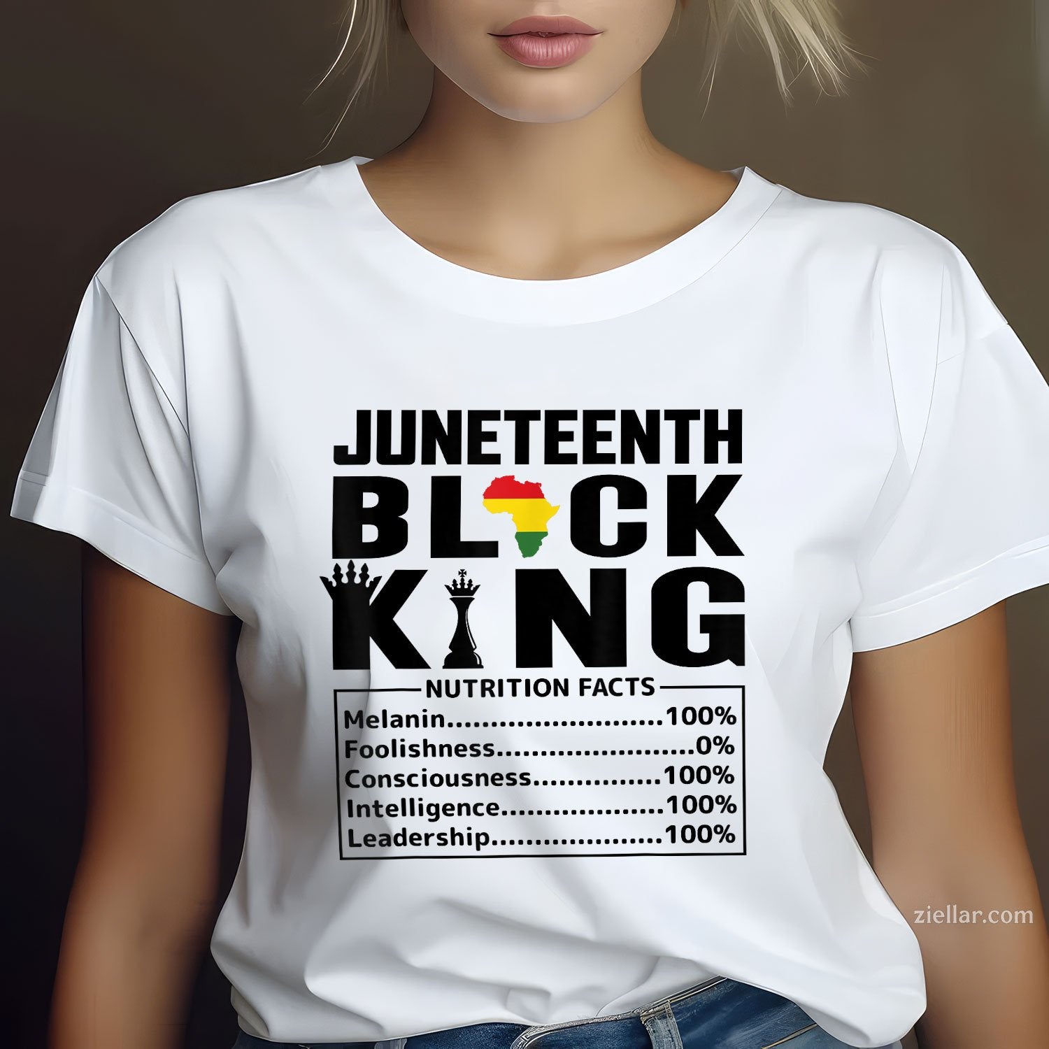 Juneteenth Nutritional Facts King Black