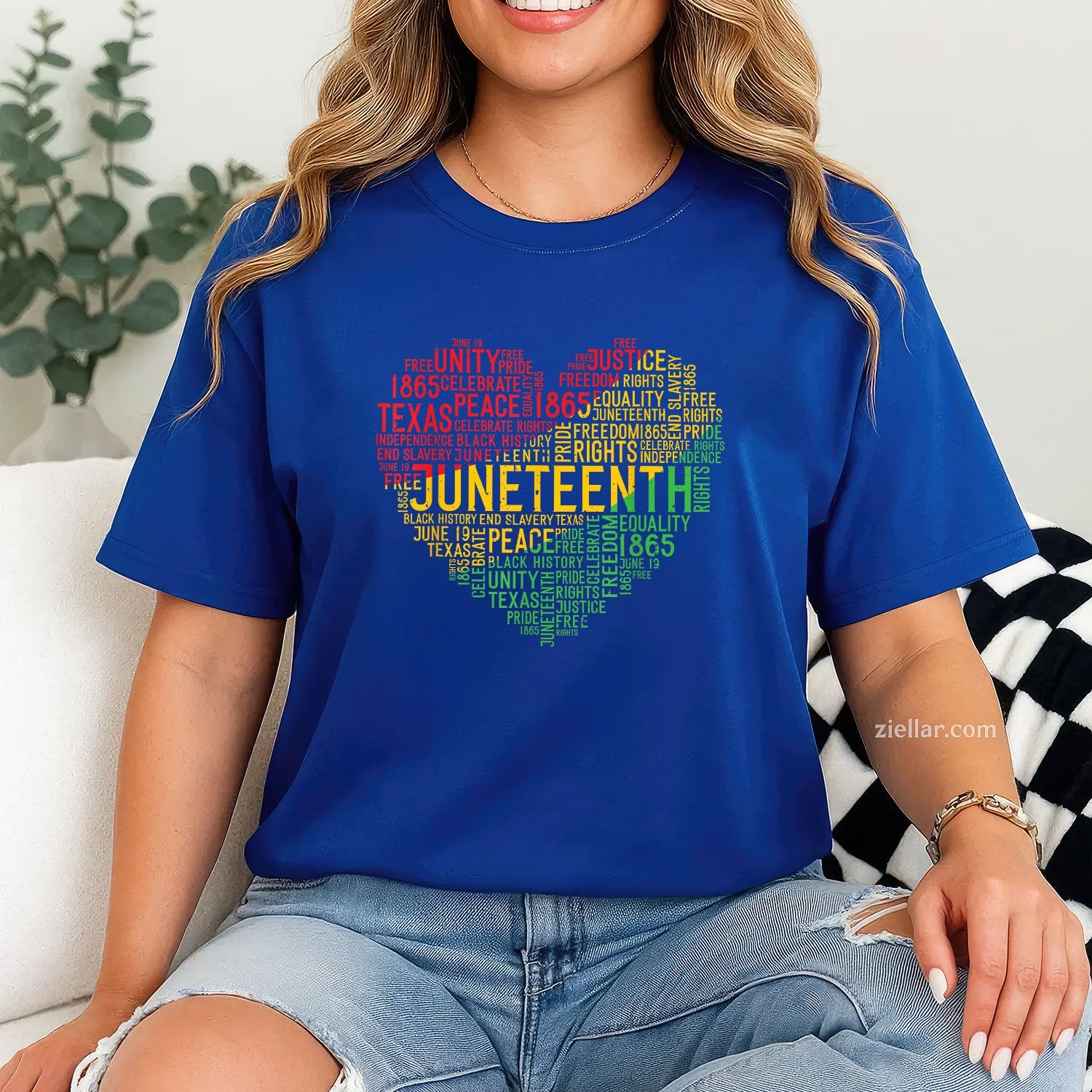 Juneteenth Heart Black History Afro American African Freedom Tee