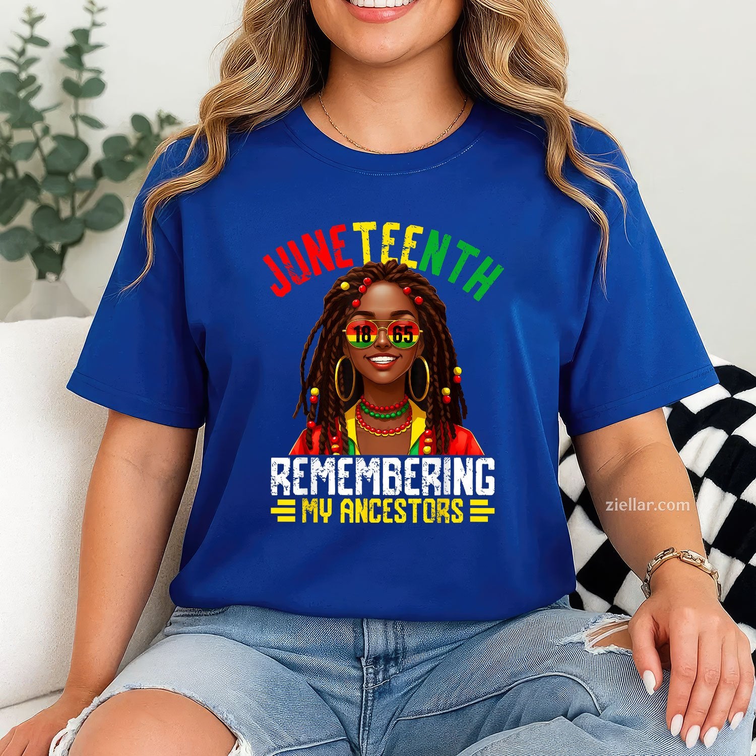 Juneteenth Tshirt Women Locd Hair Remebering