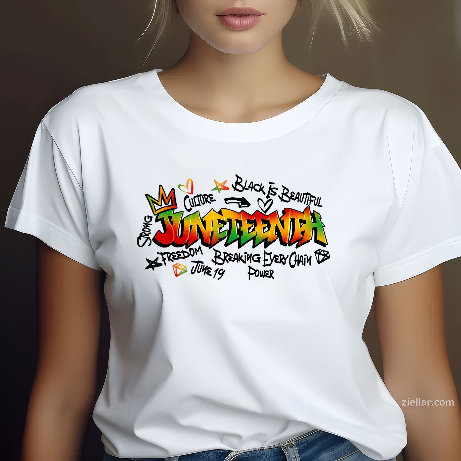 Juneteenth Graffiti June 19th 1865 Black History Month TShirt