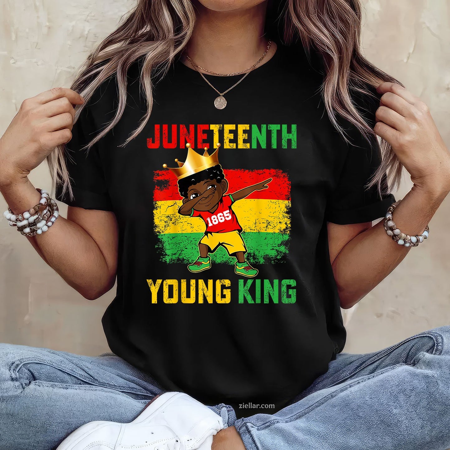 Juneteenth King Celebrating 1865 Black Tee TShirt