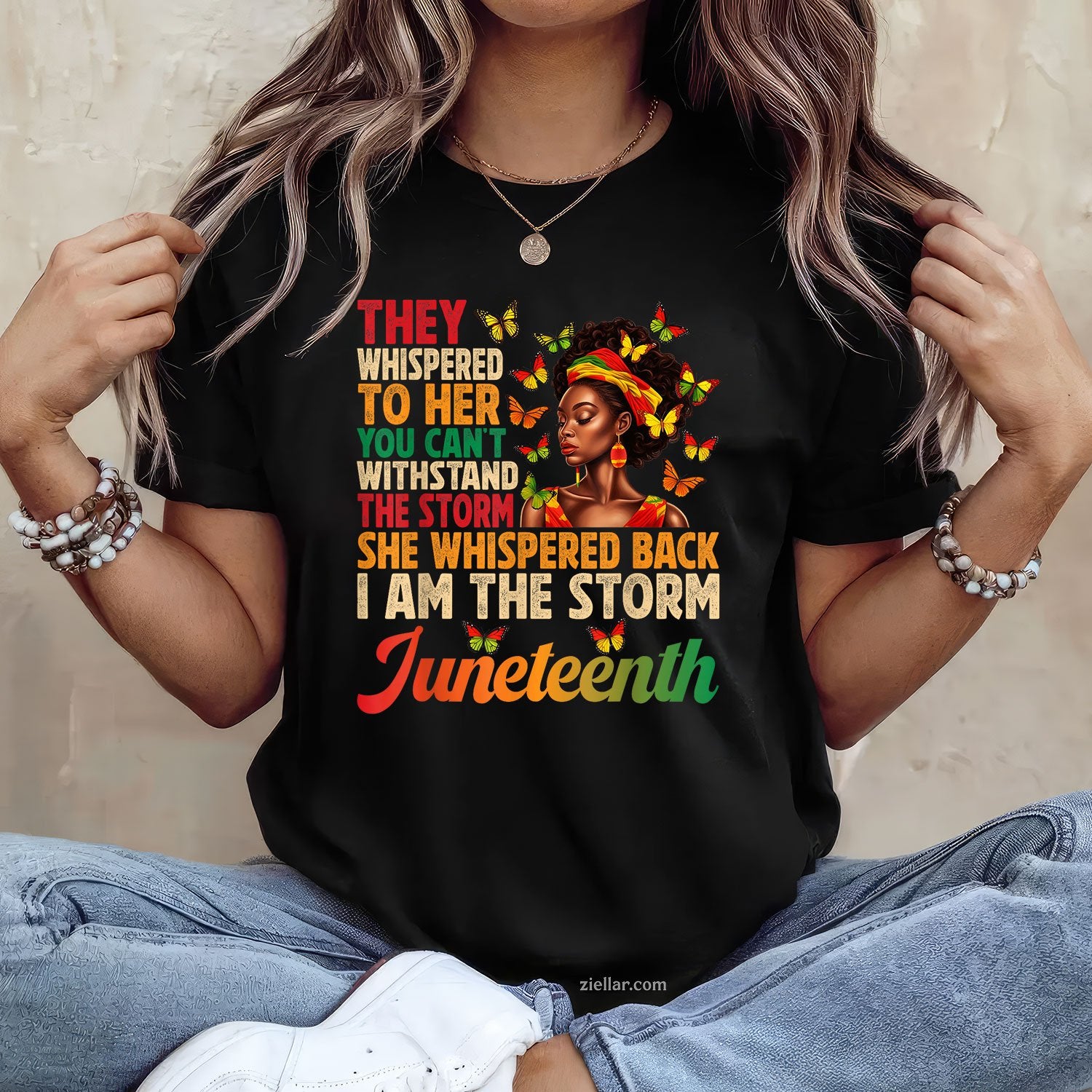 Juneteenth Shirts Women I Am The Storm Black