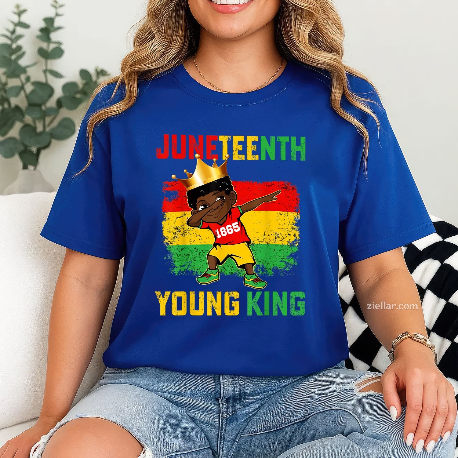 Juneteenth King Celebrating 1865 Black Tee TShirt