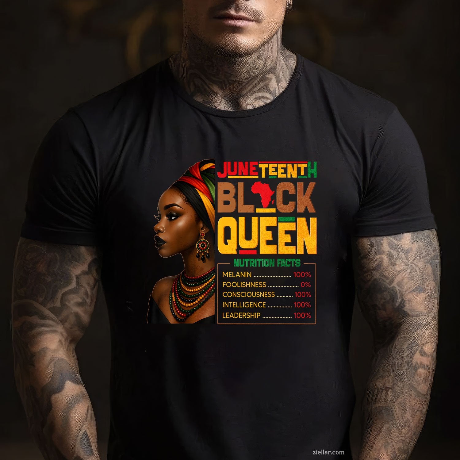 Juneteenth Black Queen Nutrition Facts Pride African Womens TShirt Unisex