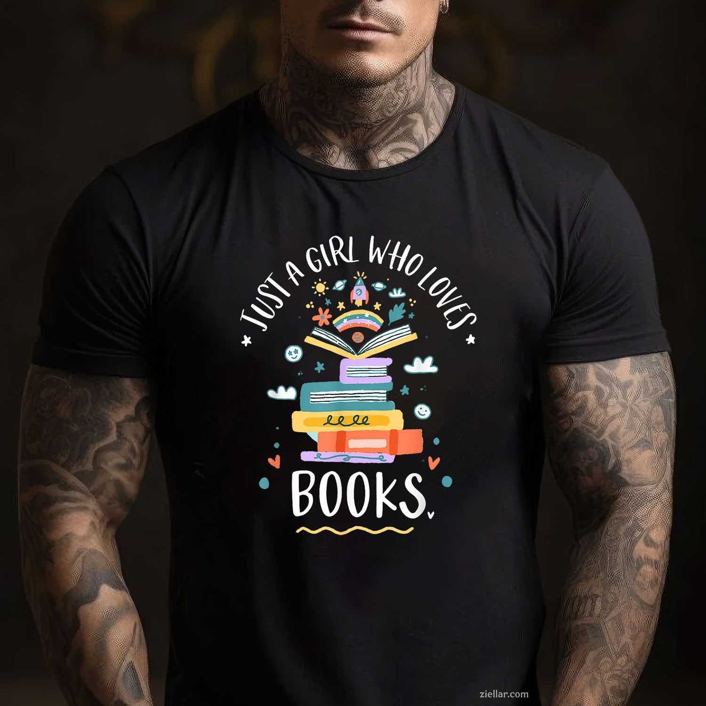 Just A Girl Who Loves Books Gifts For Bookworm T-Shirt