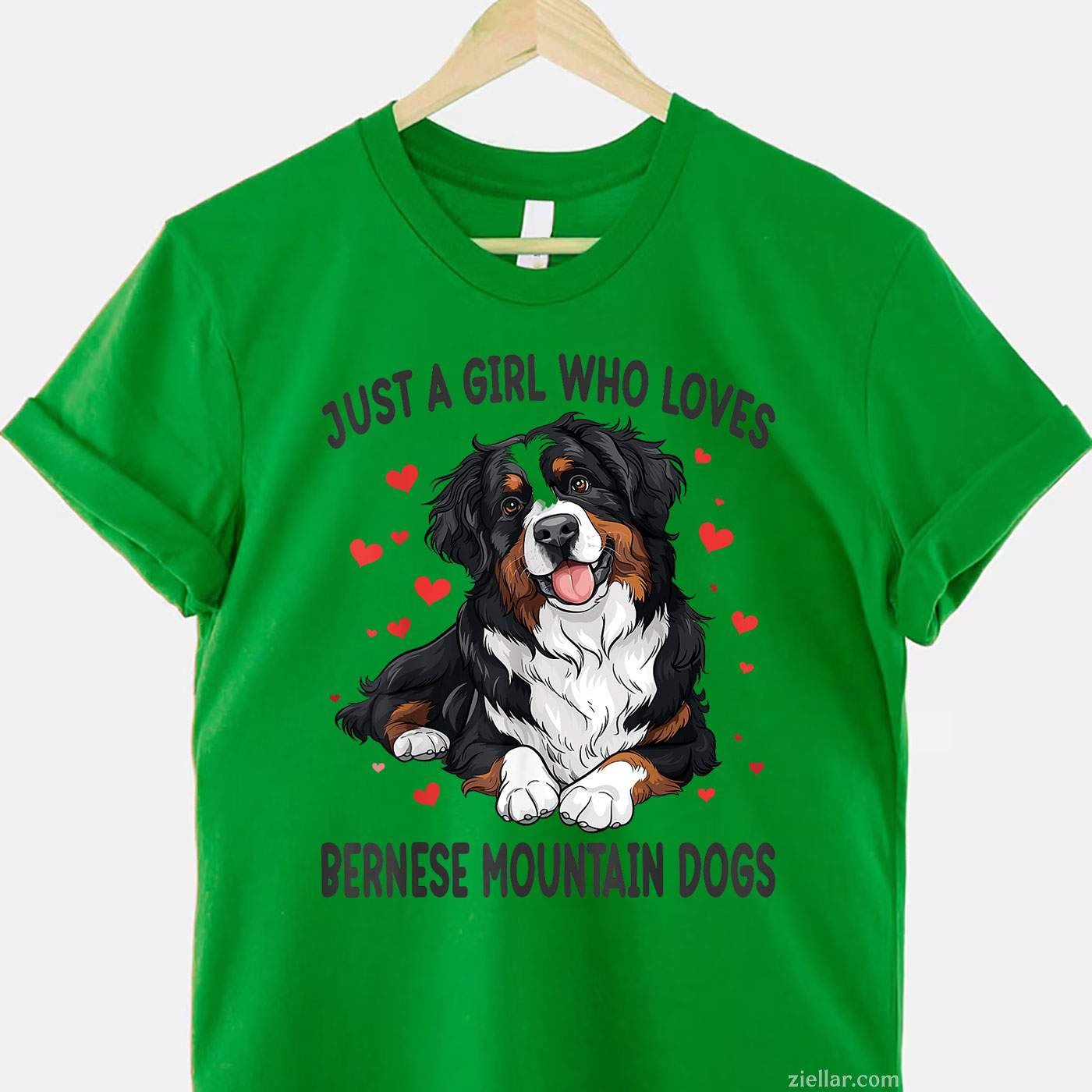 Just A Who Loves Bernese Mountain T-Shirt, Berner Dog Lover Vintage Graphic Tee For Adults Unisex