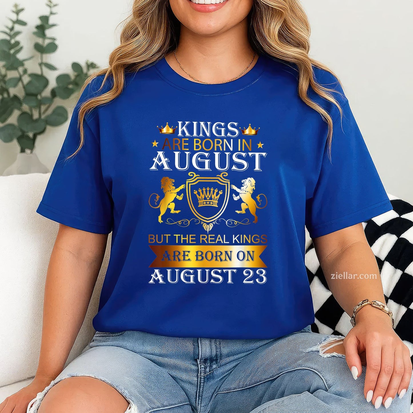Kings Are Born on August 23rd Tee and T-Shirt, Birthday T-Shirt Gift for Men Adults