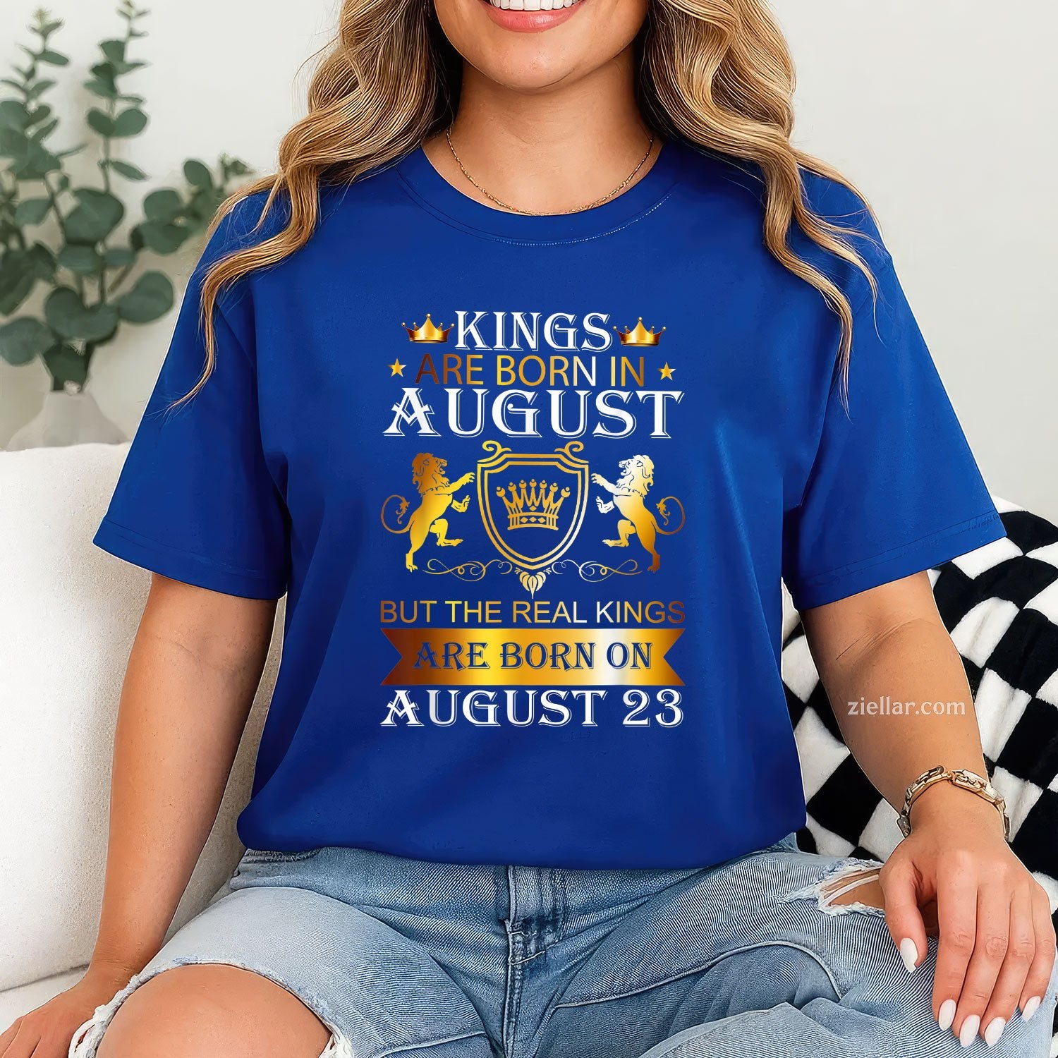Kings Are Born on August 23rd Tee and T-Shirt, Birthday T-Shirt Gift for Men Adults