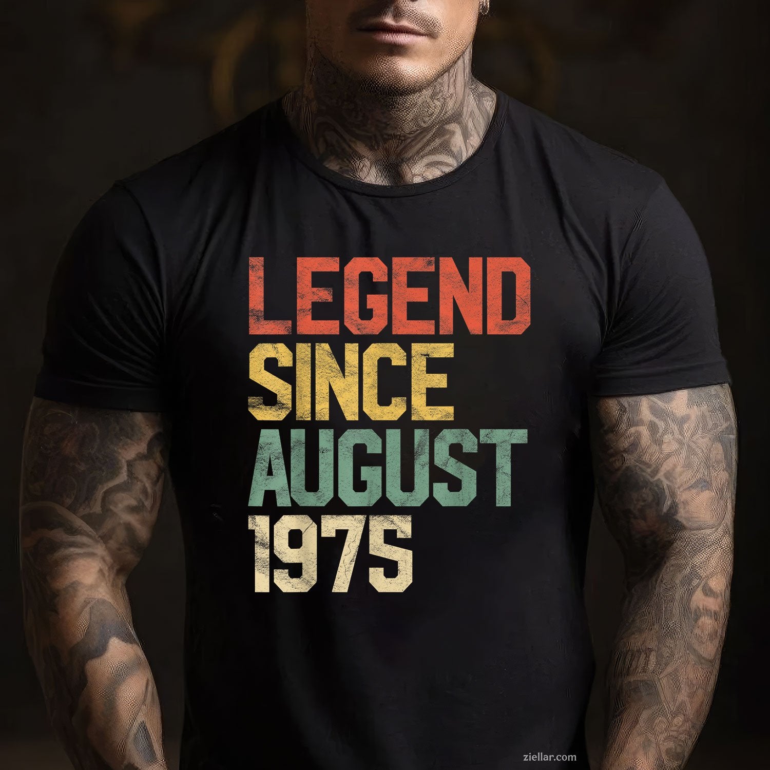Legend Since August 1975 Tee and T-Shirt, 45th Birthday Gift T-Shirt for Men Adults