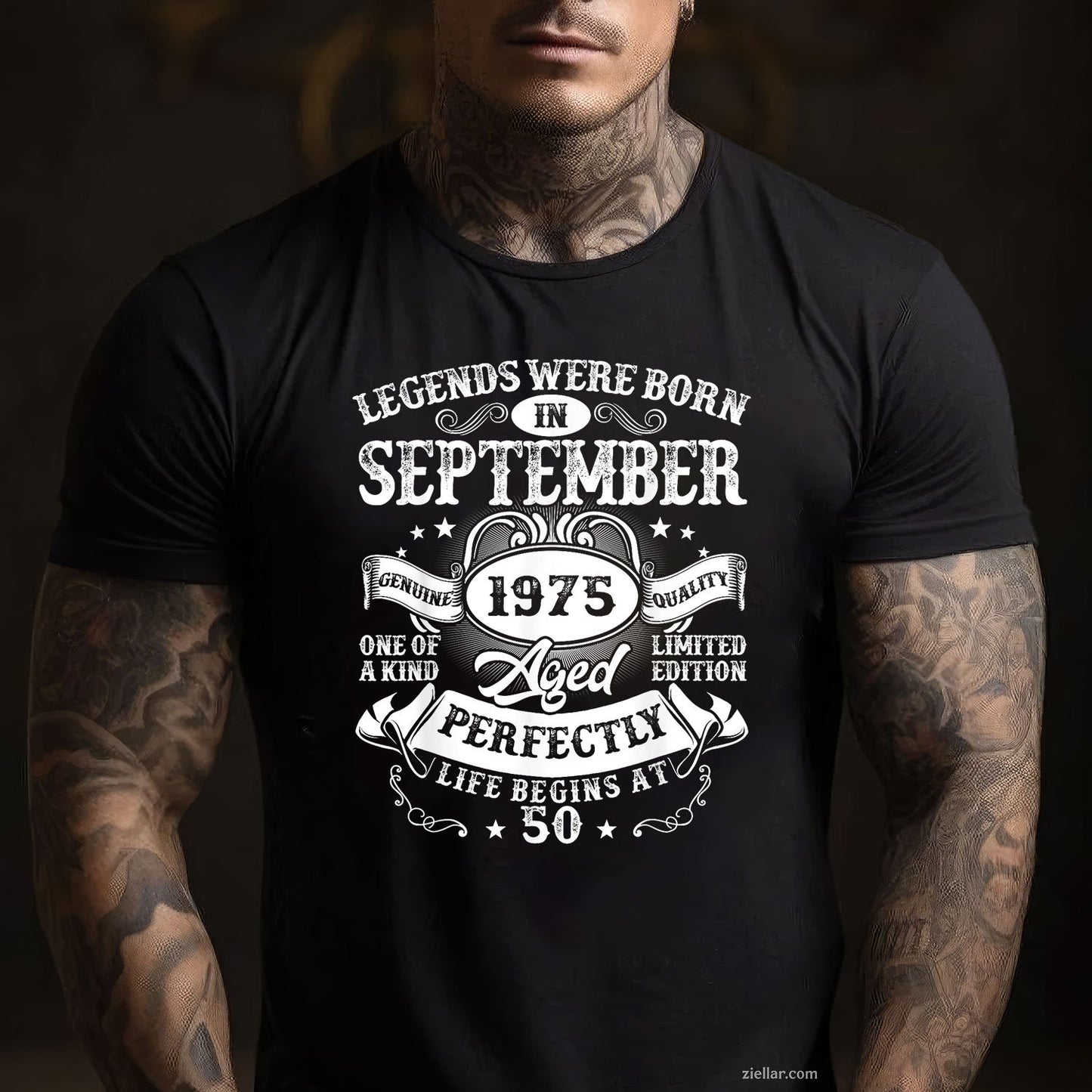 Legend Since September 1975 Tee and T-Shirt, 50th Birthday Retro T-Shirt Gift for Men Adults