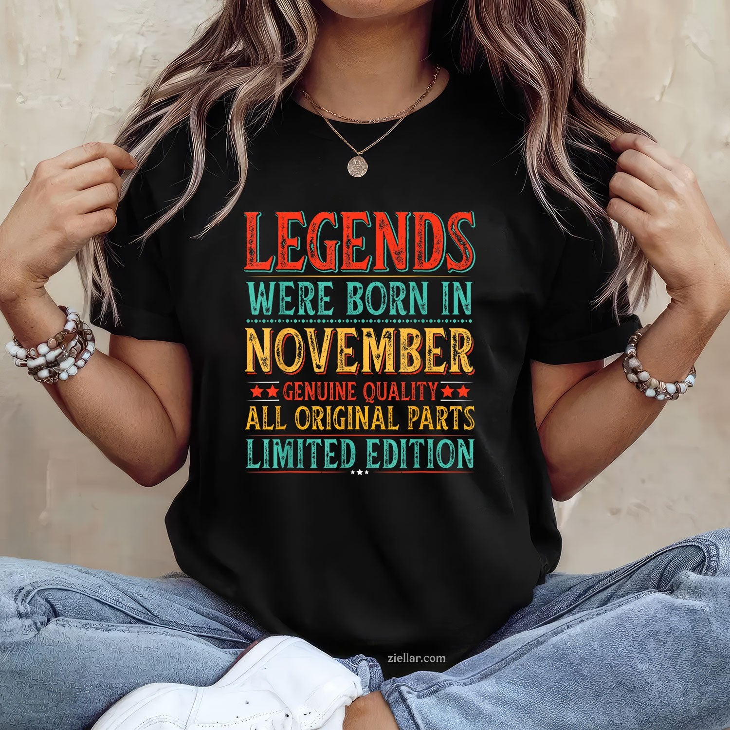Legends Are Born in November Tee and T-Shirt, Funny Dad Birthday T-Shirt Gift for Men Adults