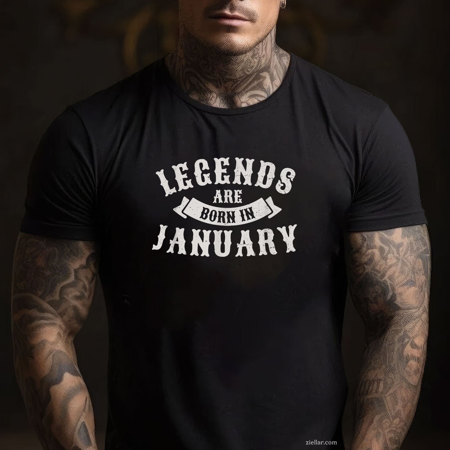 Legends Are Born in January Tee and T-Shirt, Retro Limited Edition Birthday T-Shirt Gift for Adults