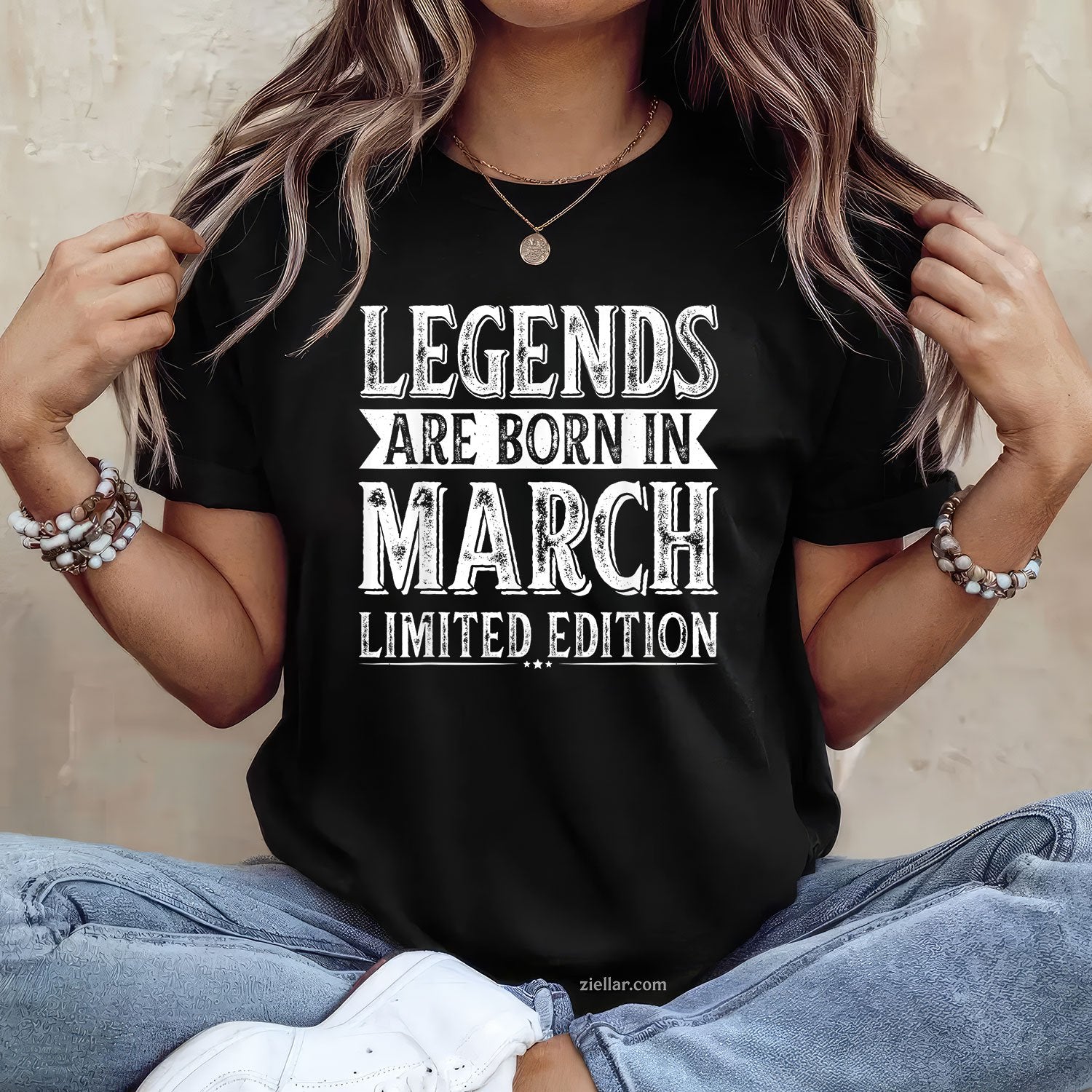 Legends Are Born in March Tee and T-Shirt, Birthday T-Shirt Gift for March Born Adults