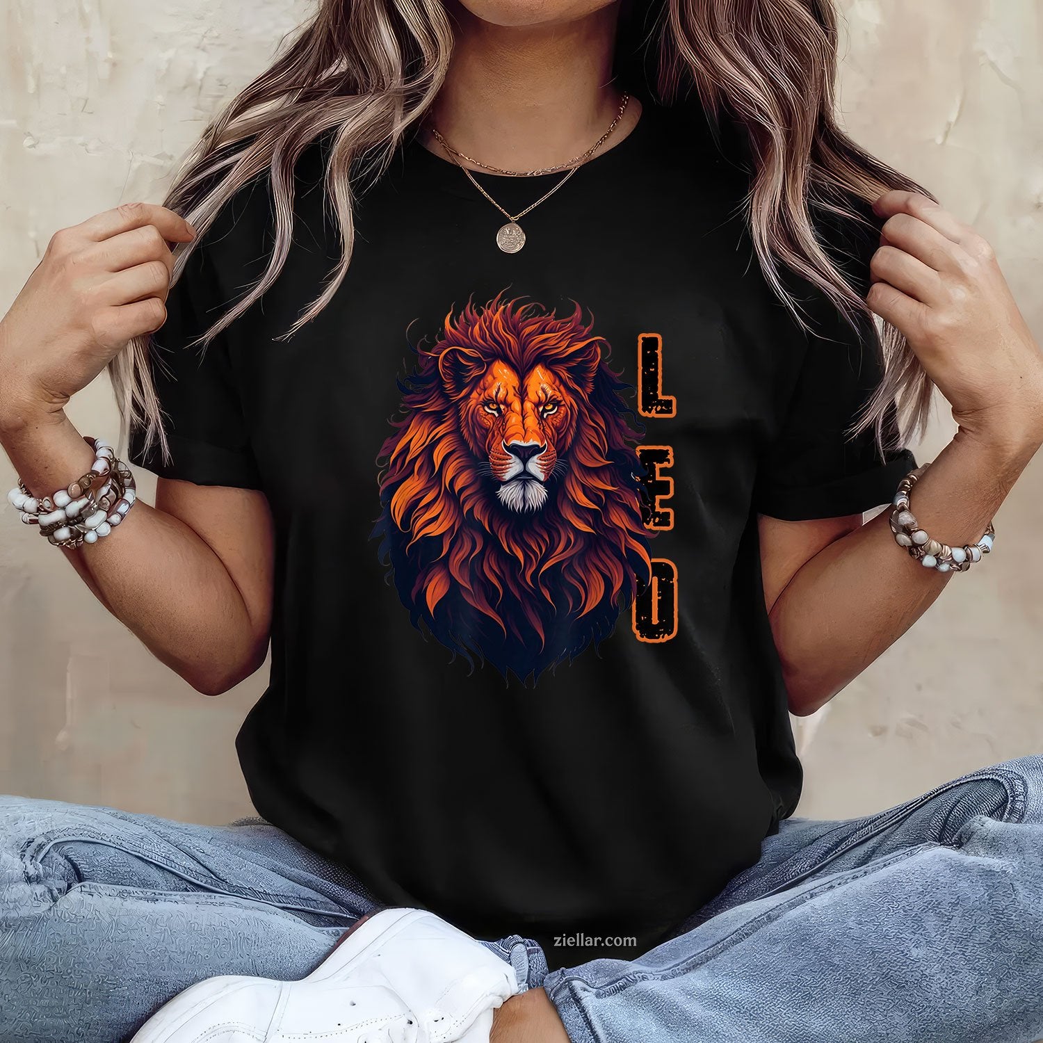 Leo Lion Pride Tee and T-Shirt, August Zodiac Graphic T-Shirt for Men Adults