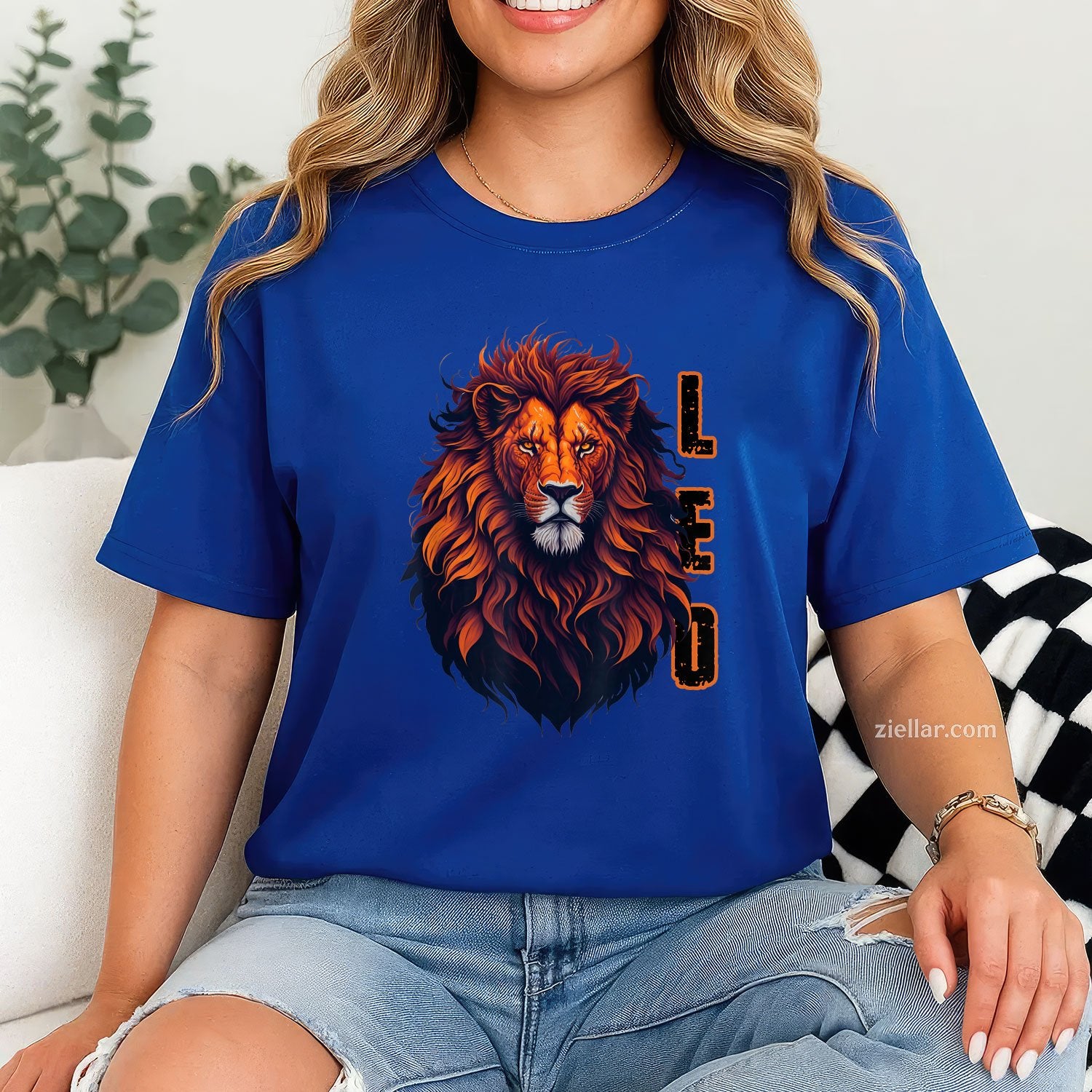 Leo Lion Pride Tee and T-Shirt, August Zodiac Graphic T-Shirt for Men Adults