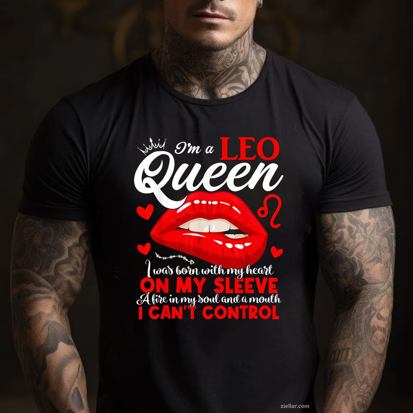 Leo Queen Zodiac Tee and T-Shirt, Strong July August Birthday Gift T-Shirt for Women Adults