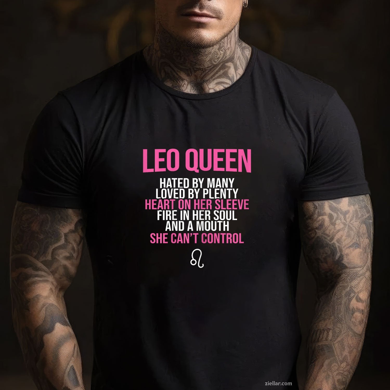 Leo Queen Tee and T-Shirt, Can't Control My Mouth Funny August T-Shirt for Women Adults