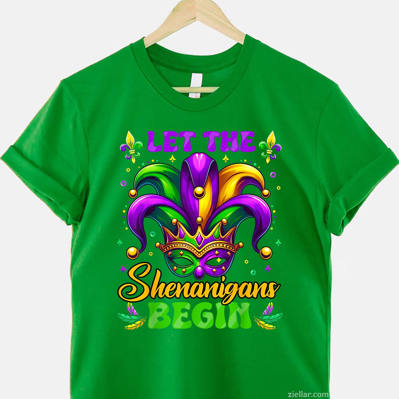 Let The Shenanigans Begin Tee and T-Shirt, Funny Mardi Gras T-Shirt Gift for Men and Women Adults