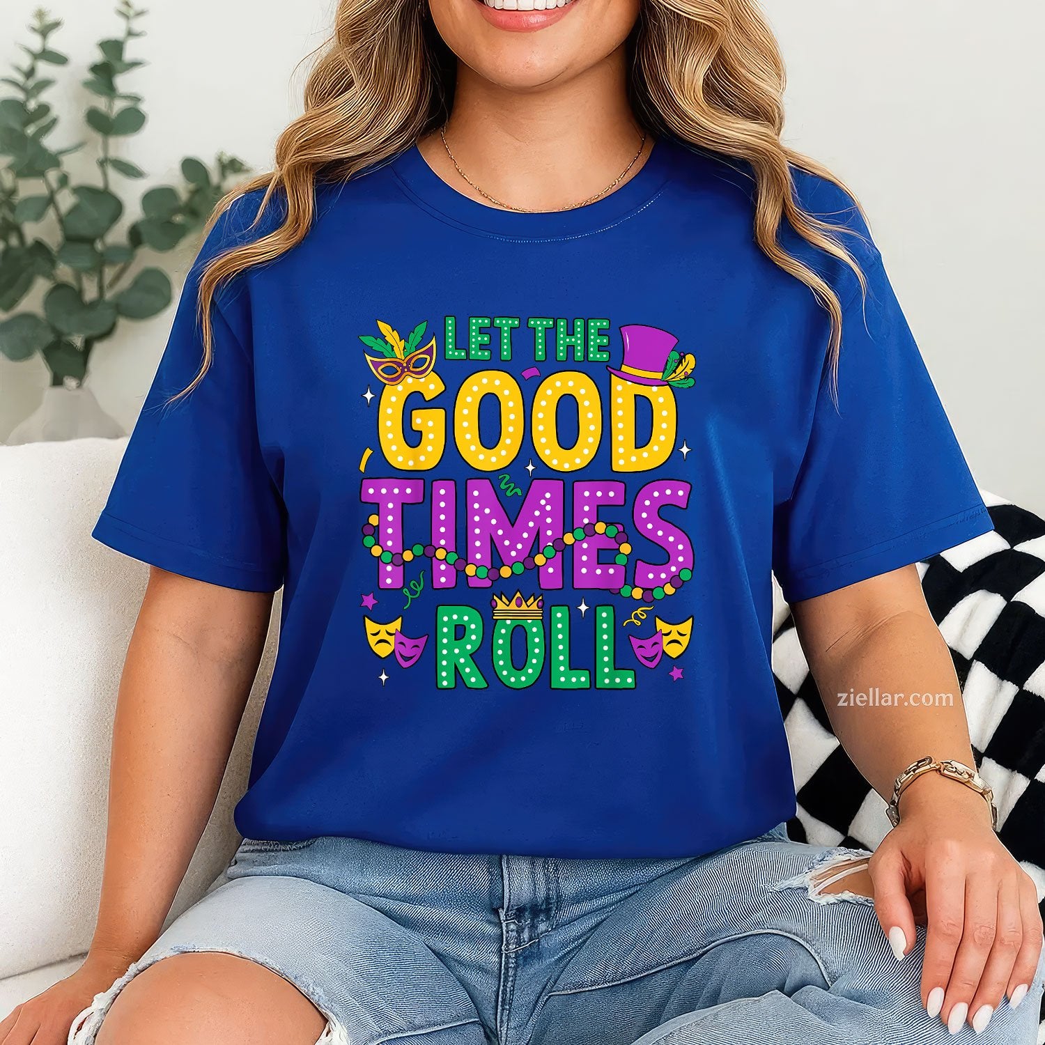 Let the Good Times Roll Tee and T-Shirt, Mardi Gras Funny Carnival T-Shirt for Men and Women Adults