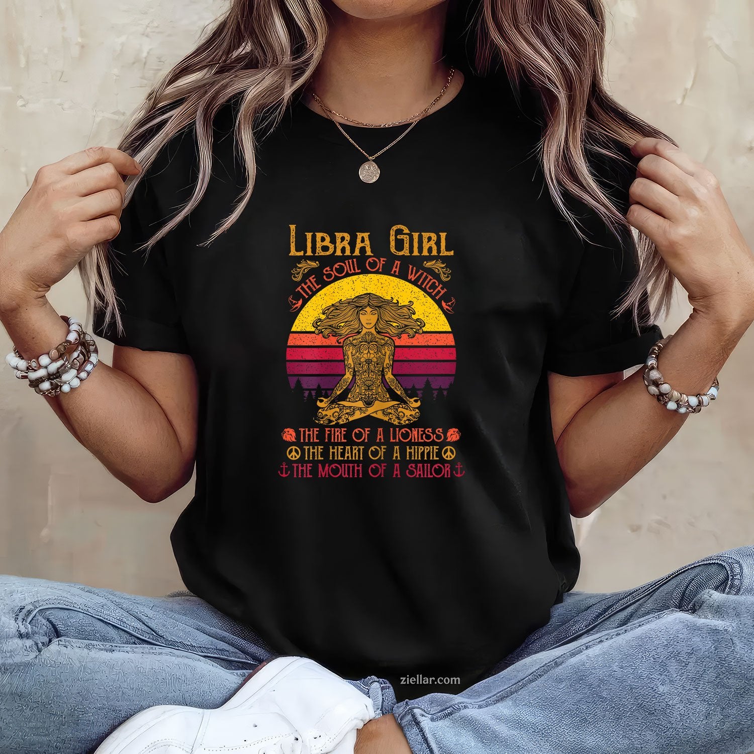 Libra Girl Birthday Tee and T-Shirt, September October Zodiac T-Shirt Gift for Women Adults