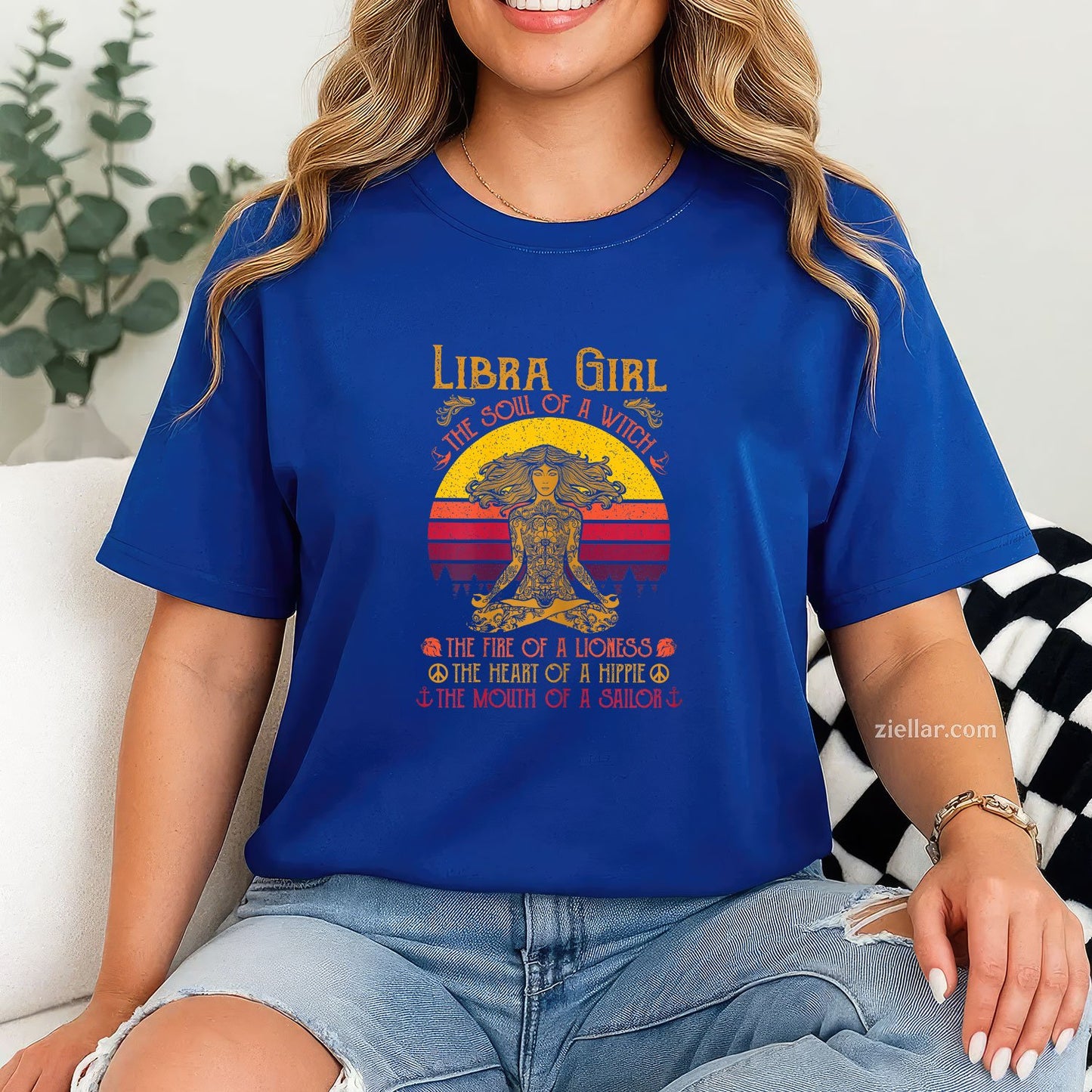 Libra Girl Birthday Tee and T-Shirt, September October Zodiac T-Shirt Gift for Women Adults