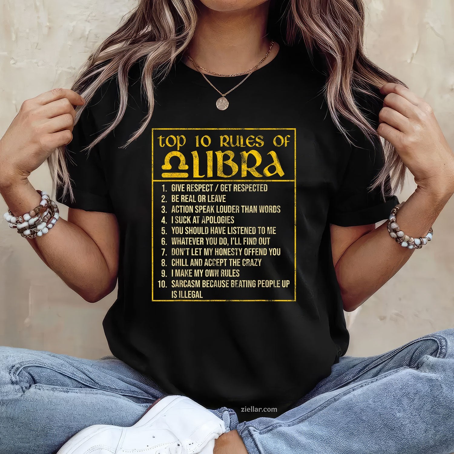 Libra Zodiac Rules Tee and T-Shirt, September October Birthday T-Shirt for Astrology Lovers Adults